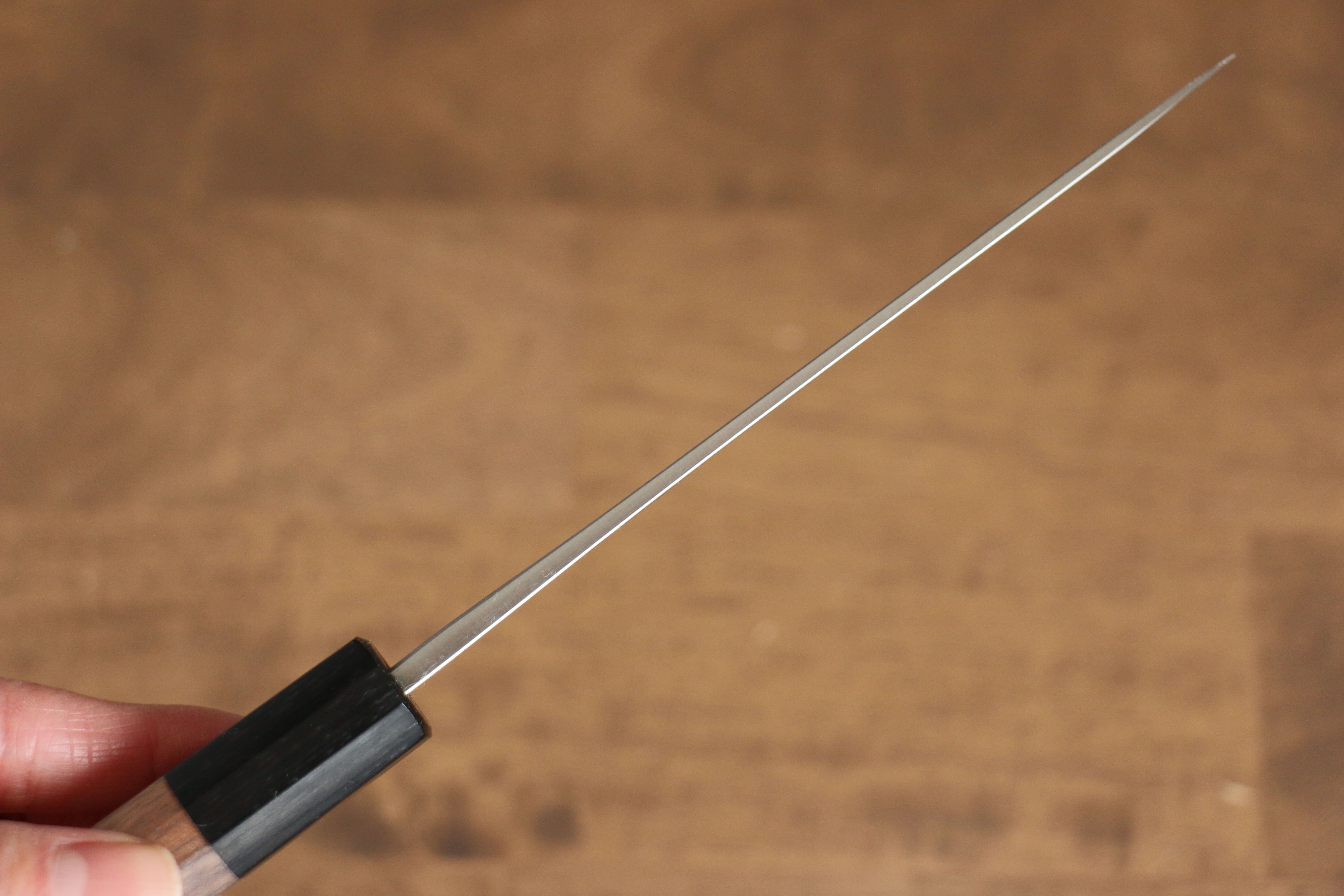 山本 直 VG10 大馬士革紋 多用途小刀 120mm 核桃木 握把 - 清助刃物