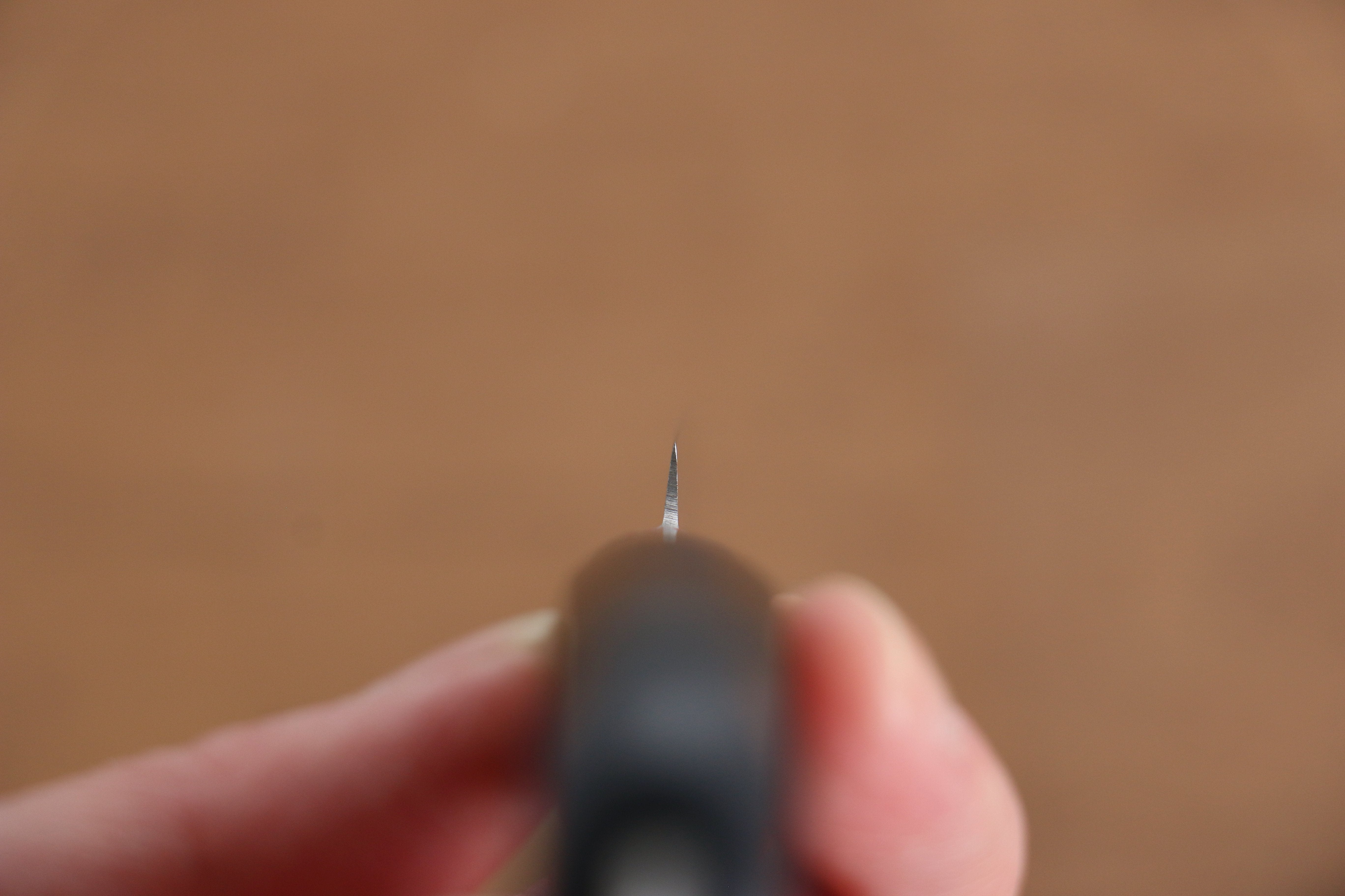 清助 AUS10 45層 鏡面處理 大馬士革紋 多用途小刀 80mm 黑合成木 握把 - 清助刃物
