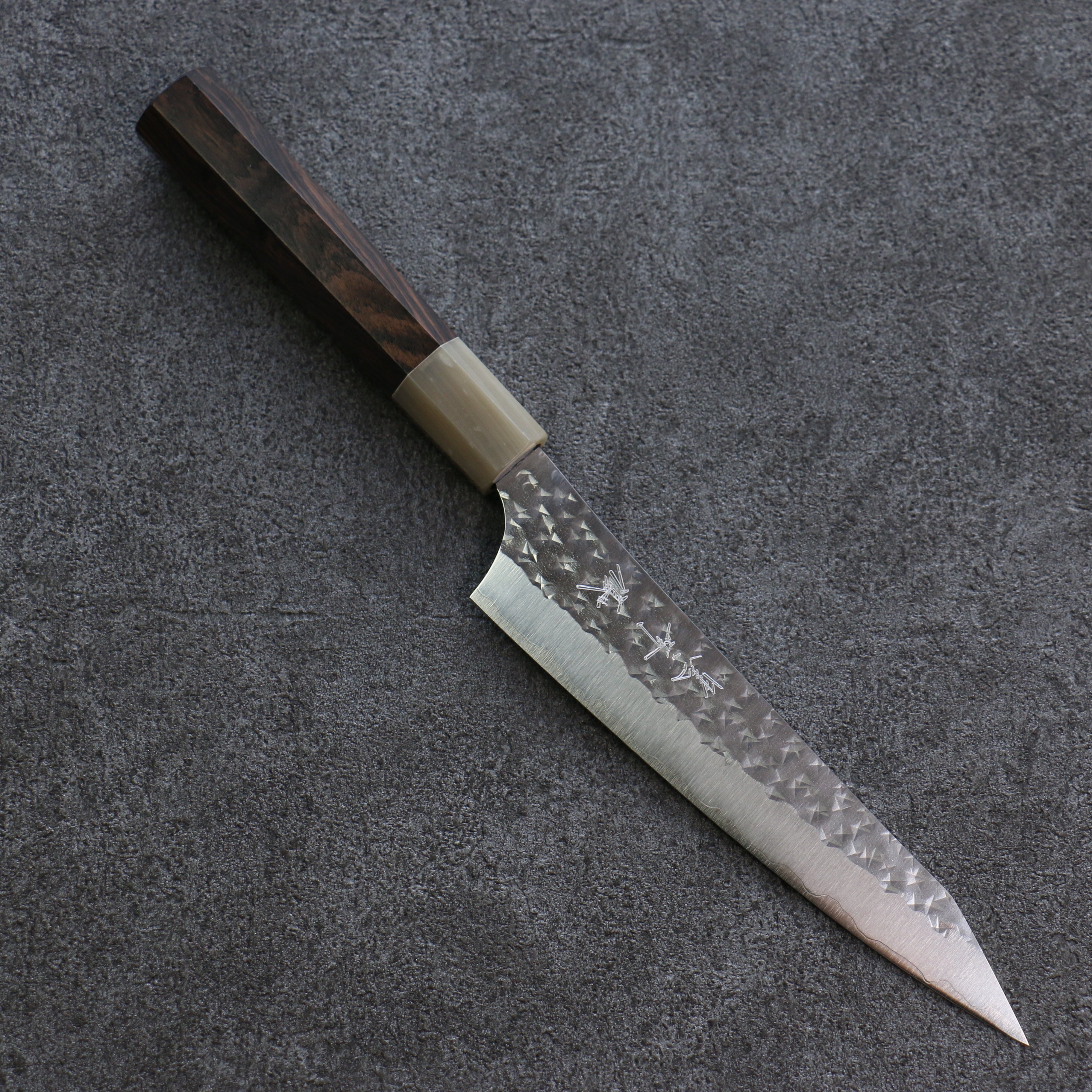 黑崎 優 閃光 SG2 鎚目 多用途小刀 150mm 黑檀 握把 - 清助刃物
