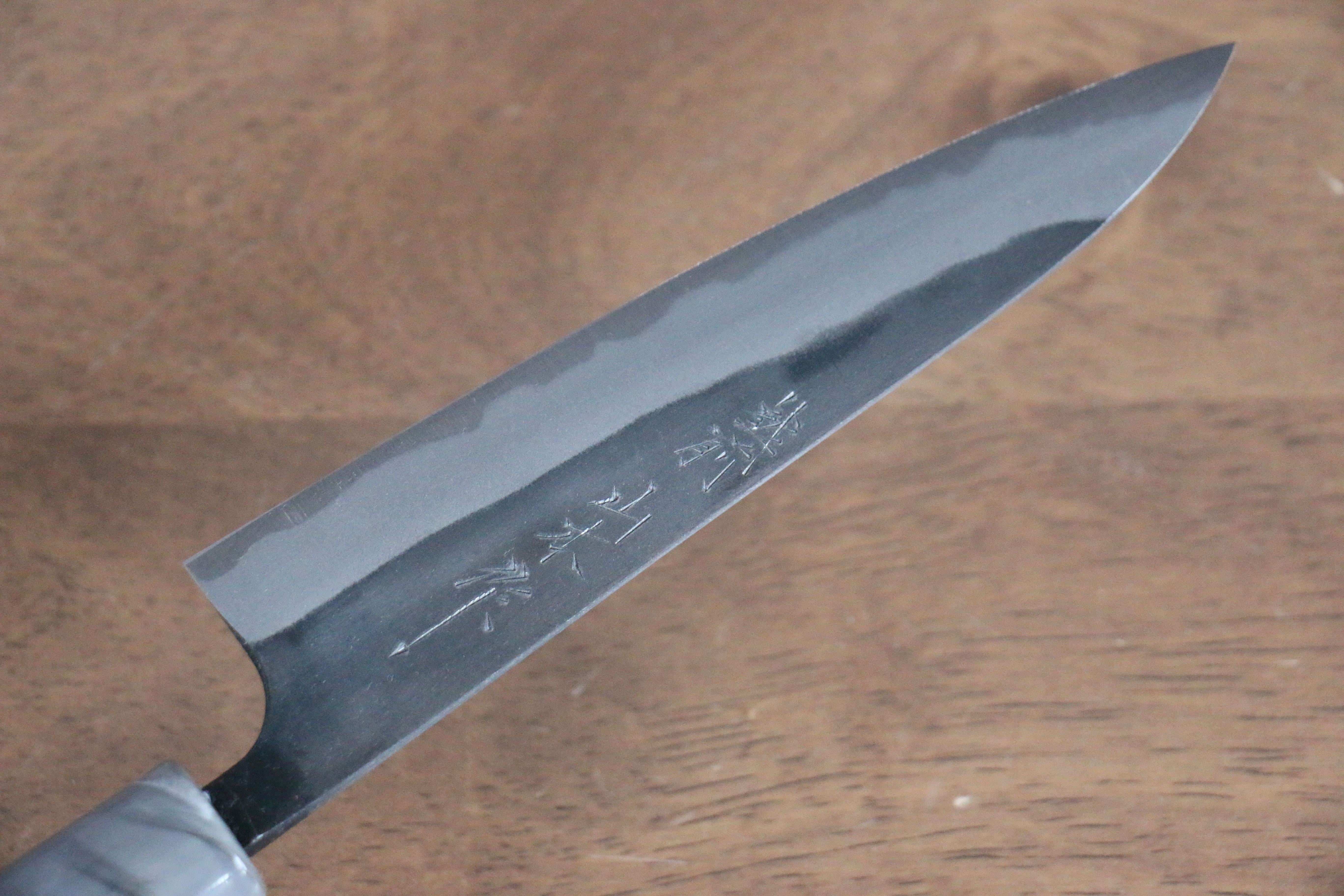 山本 直 白鋼二號 黑打 多用途小刀 140mm 櫻桃木 握把 - 清助刃物