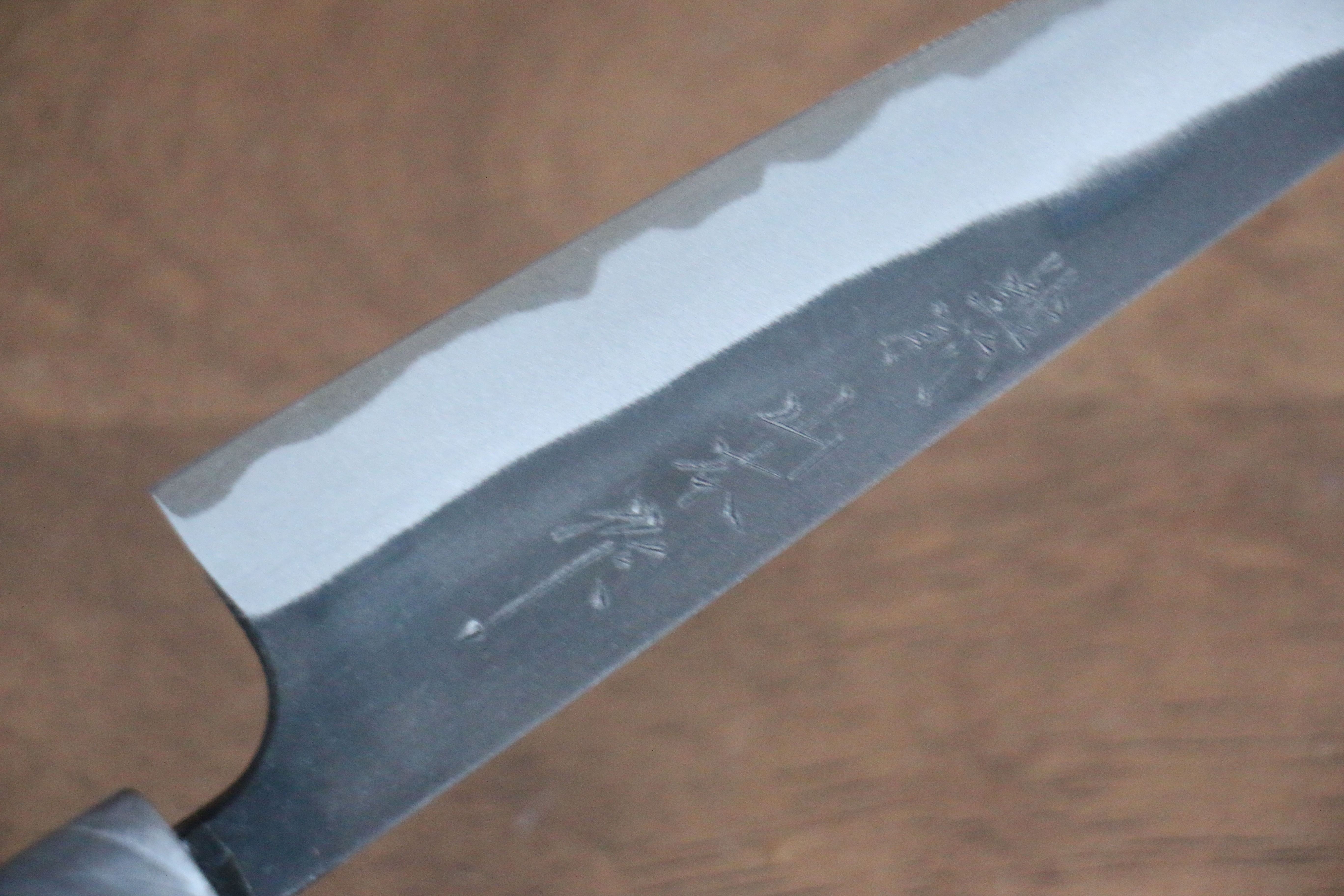 山本 直 白鋼二號 黑打 多用途小刀 140mm 櫻桃木 握把 - 清助刃物