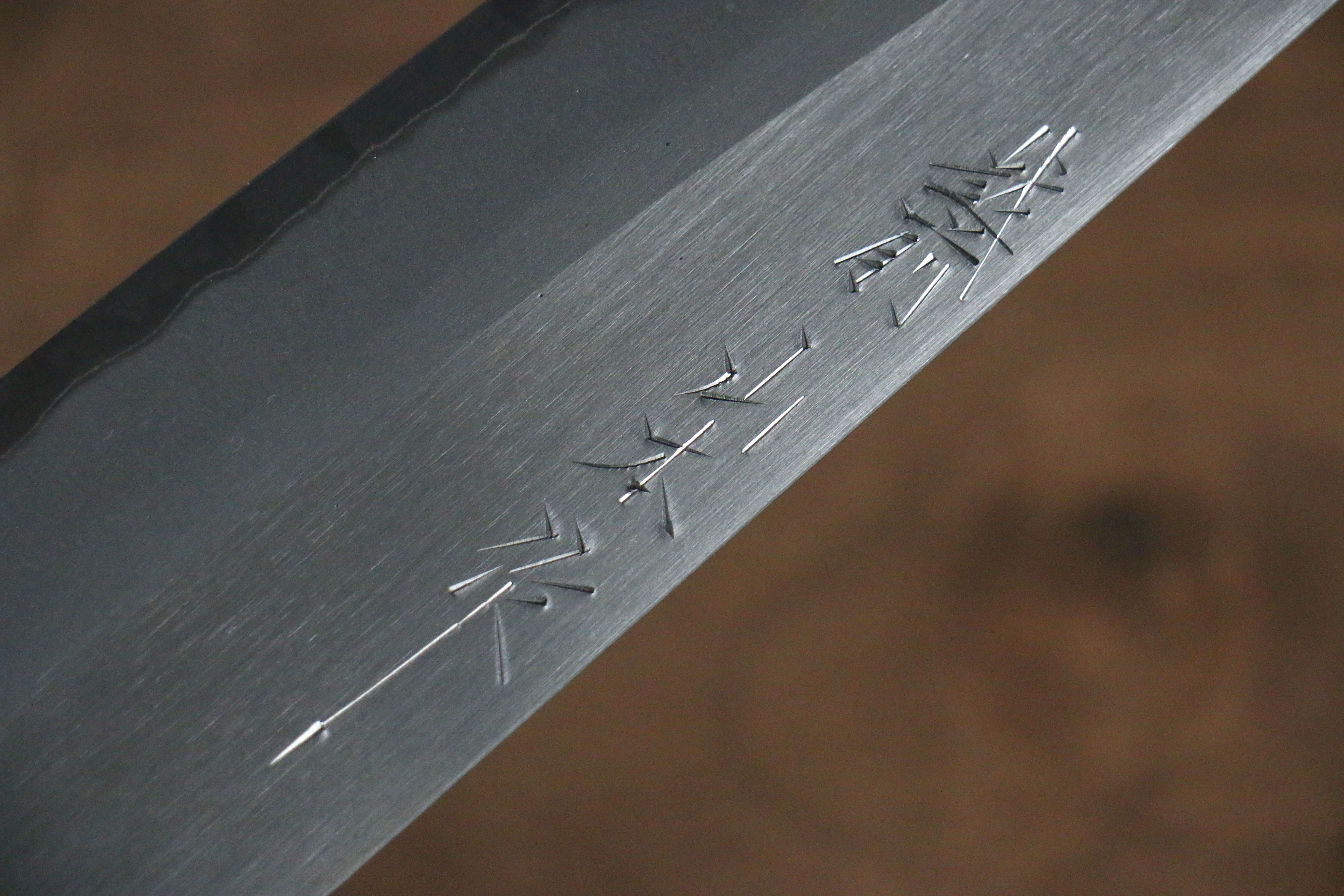 山本 直 白鋼二號 牛刀 210mm 紅合成木 握把 - 清助刃物