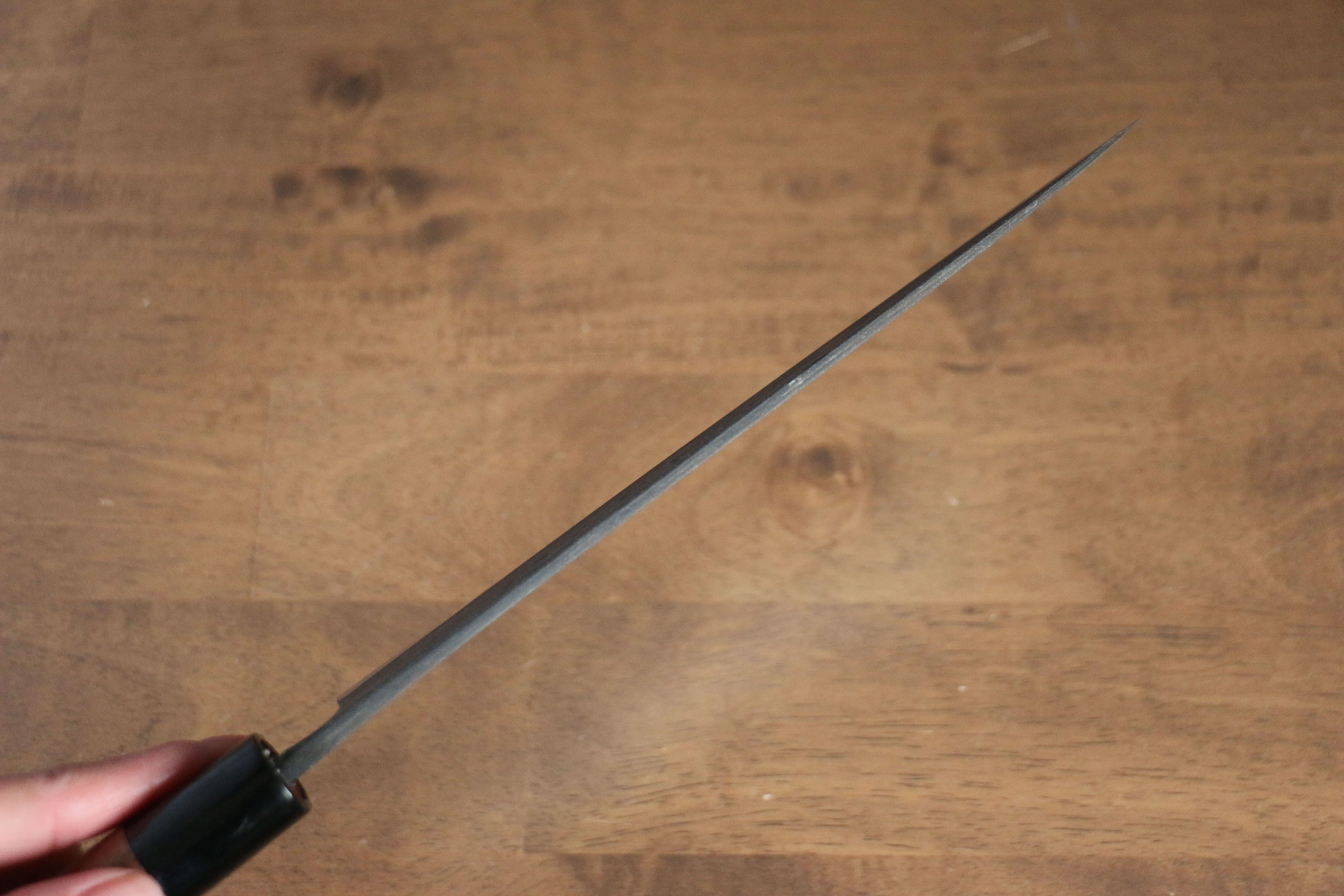 山本 直 青鋼 黑打 牛刀 210mm 核桃木 握把 - 清助刃物
