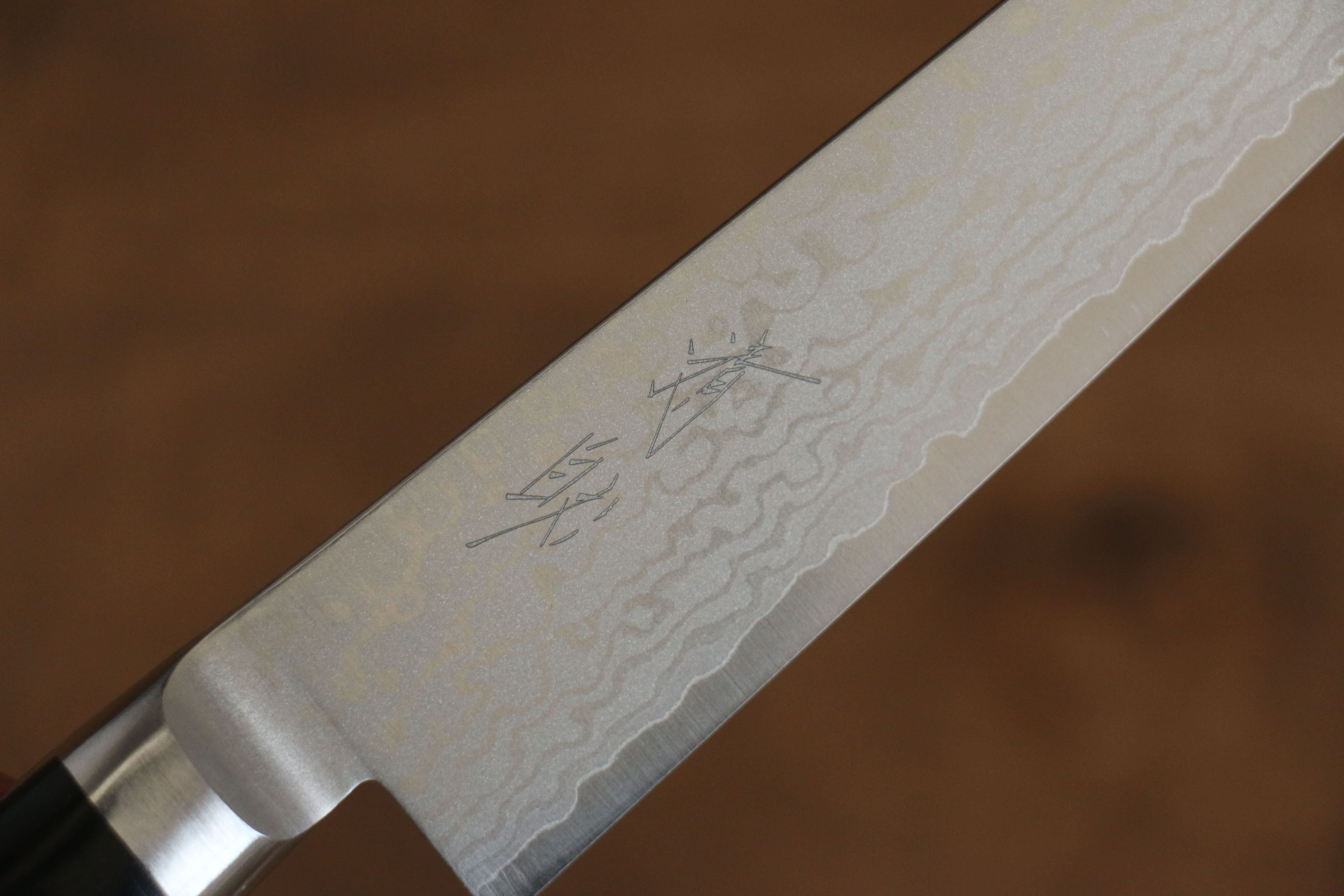清助 VG10 大馬士革紋 多用途小刀 150mm 黑合成木 握把 - 清助刃物