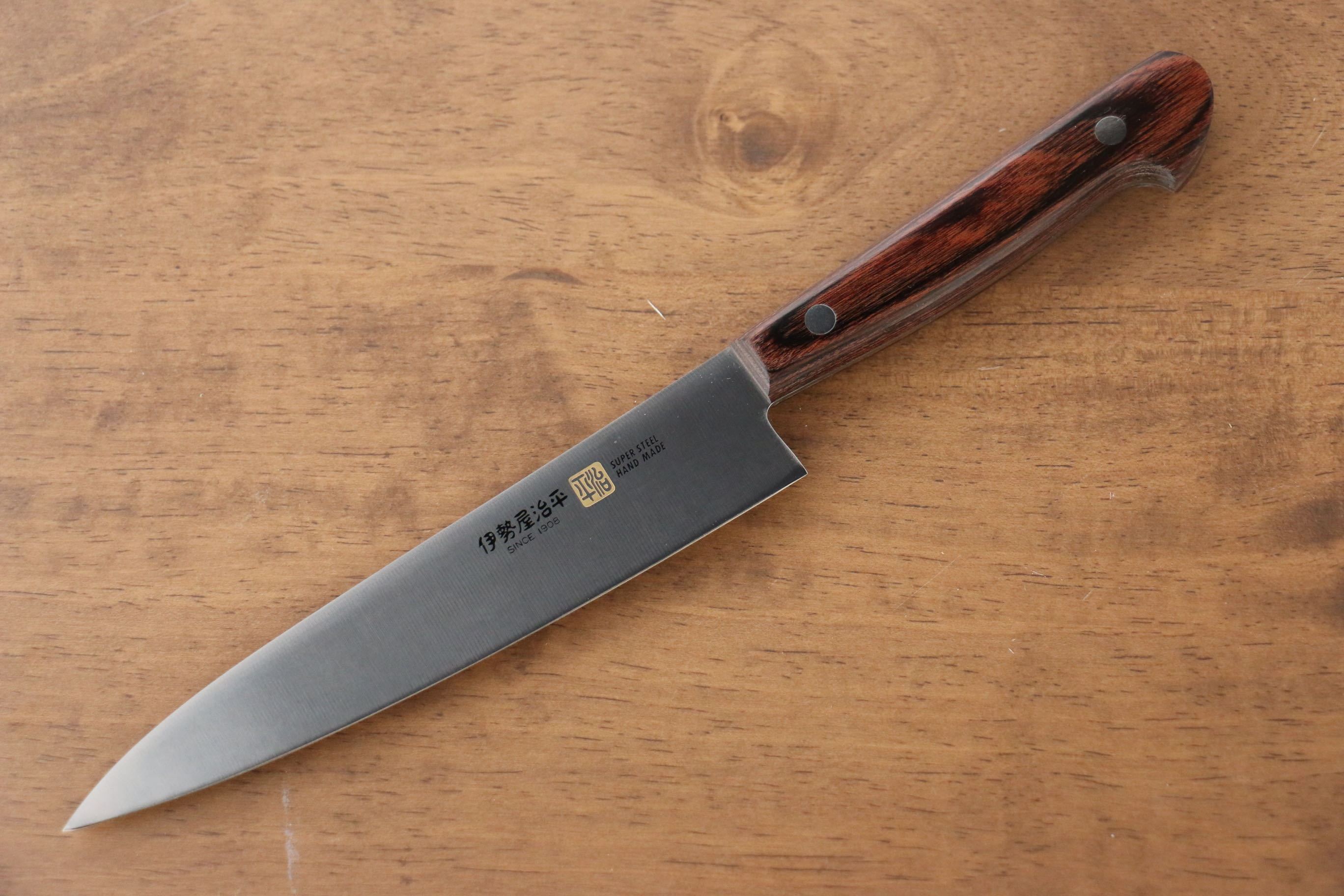 伊勢屋 鉬鋼(MOL) 多用途小刀 150mm 桃花心木 握把 - 清助刃物