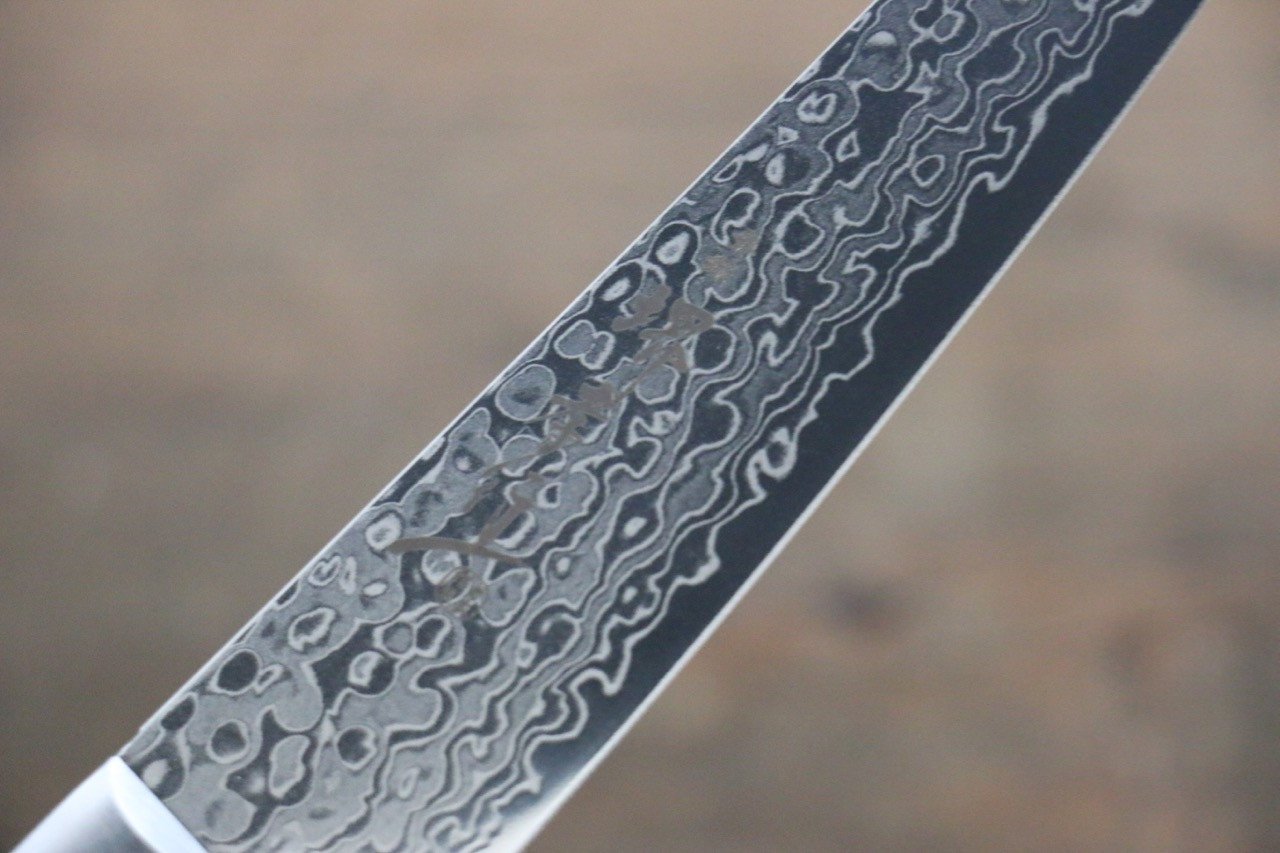 堺 孝行 AUS10 45層 鏡面處理 大馬士革紋 多用途小刀 135mm - 清助刃物
