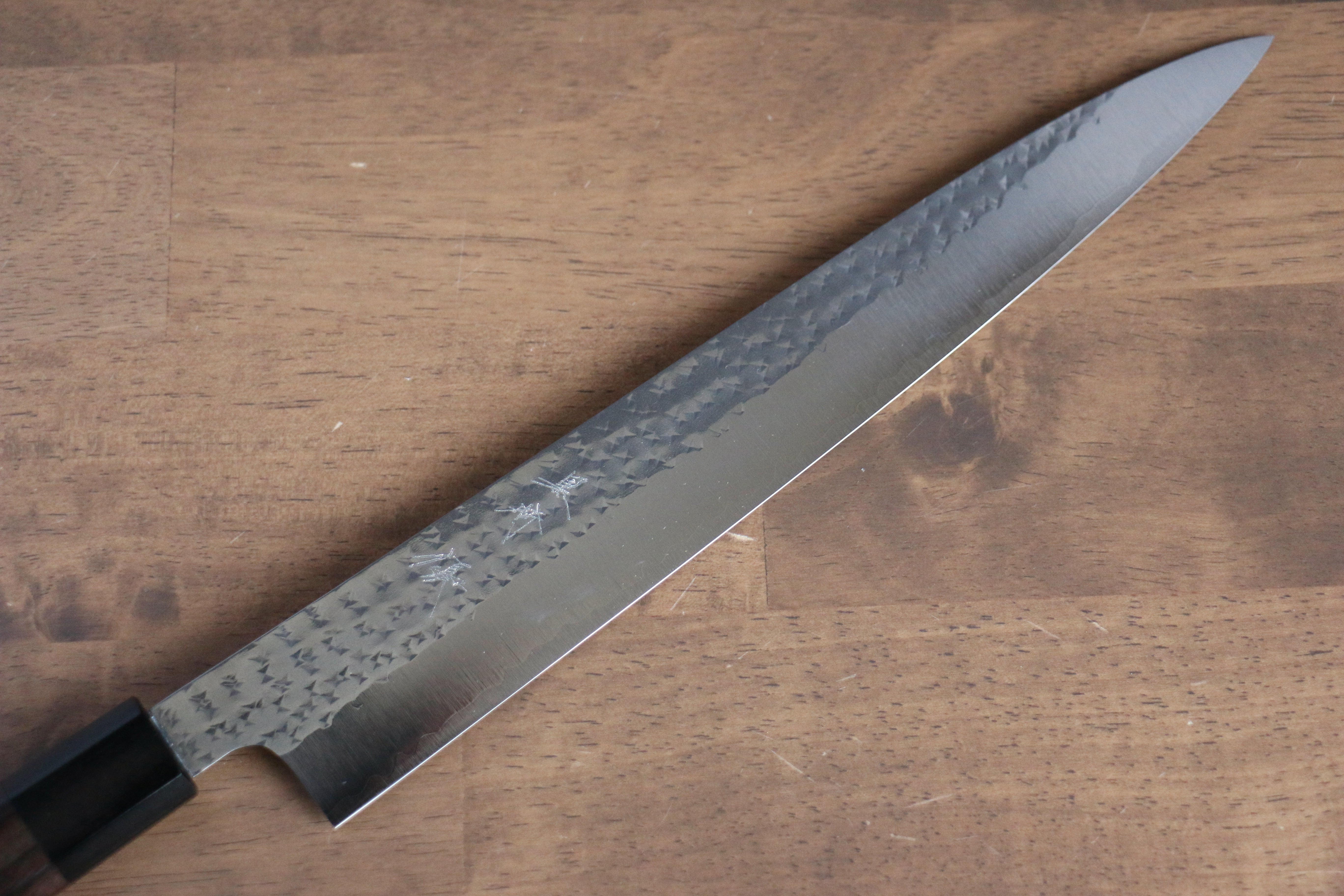 黑崎 優 閃光 SG2 鎚目 筋引 270mm 紫檀木(口輪:黑合成木) 握把 - 清助刃物