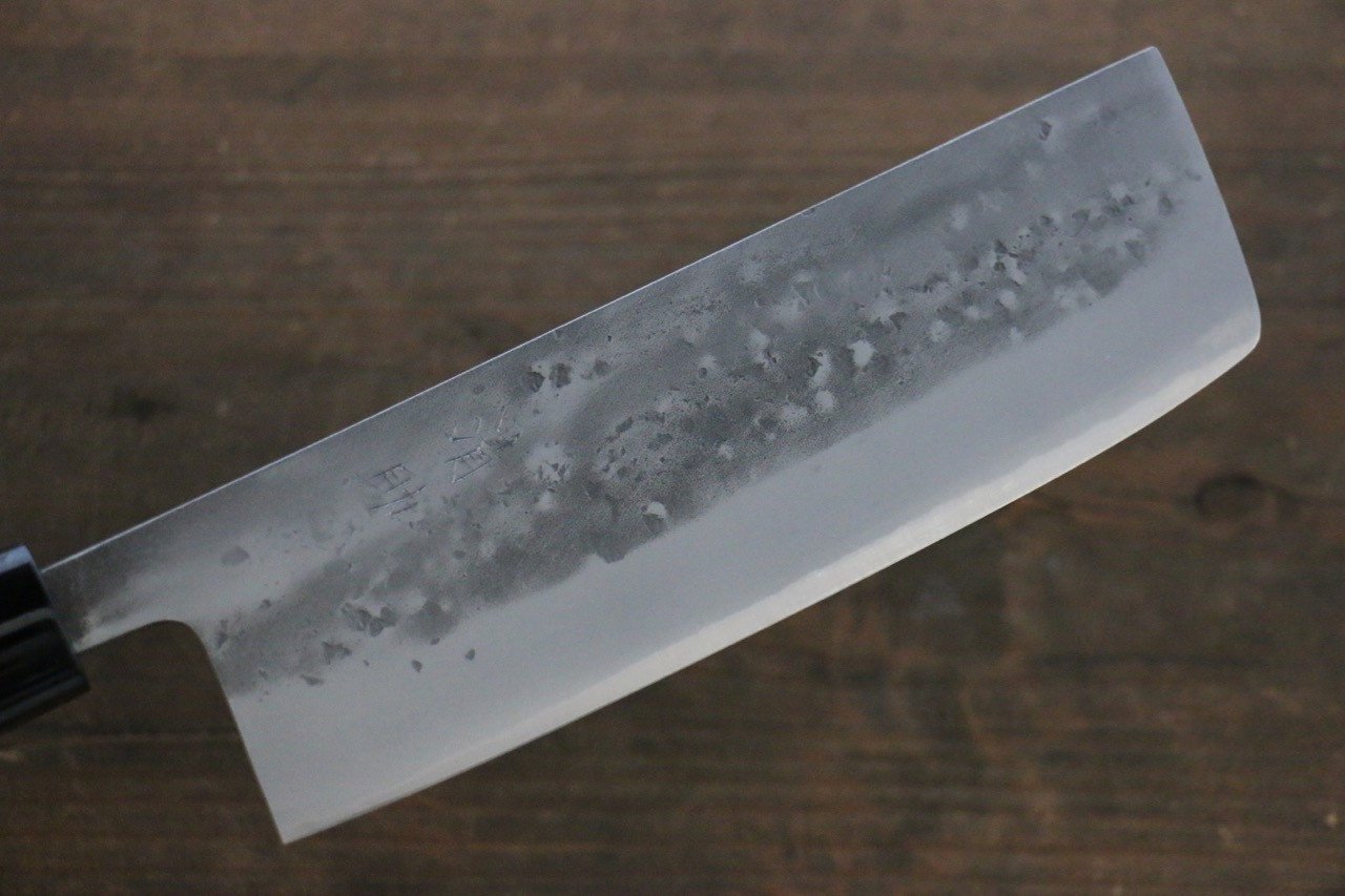 清助 青鋼二號 梨地 菜切 165mm 栗木 握把 - 清助刃物