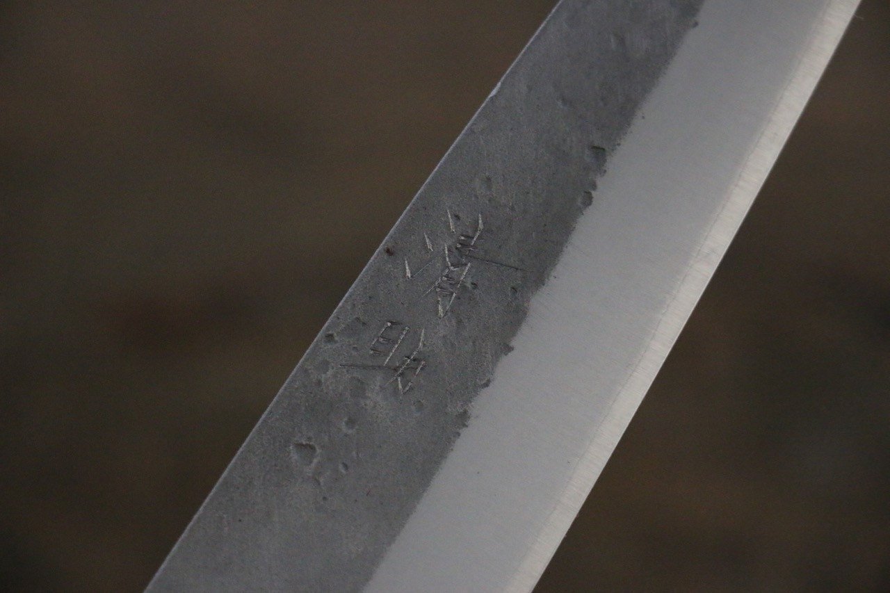清助 青鋼二號 梨地 多用途小刀 135mm 栗木 握把 - 清助刃物