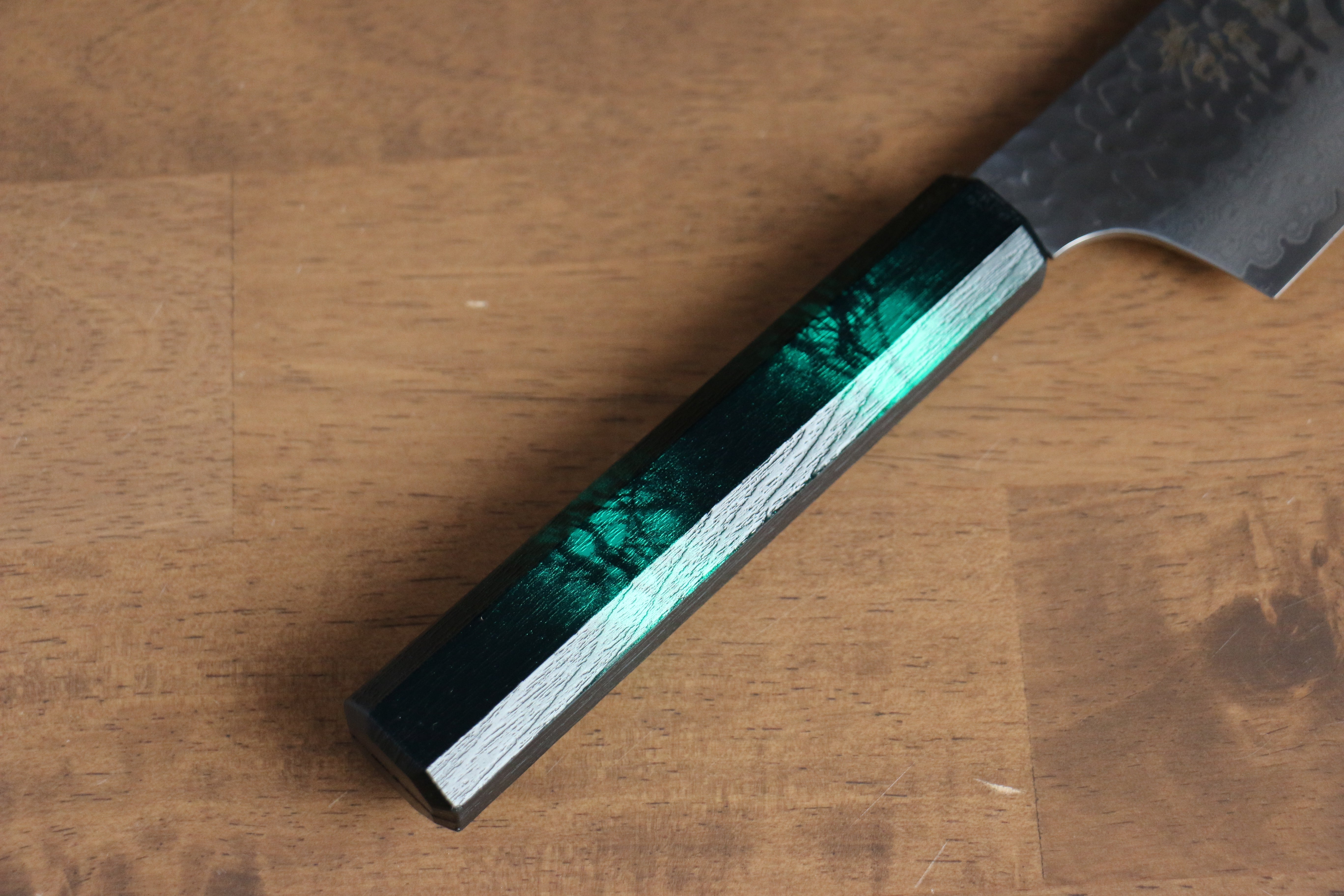 堺 孝行 七色 VG10 33層 劍型牛刀 190mm ABS 樹脂(綠玳瑁) 握把 - 清助刃物