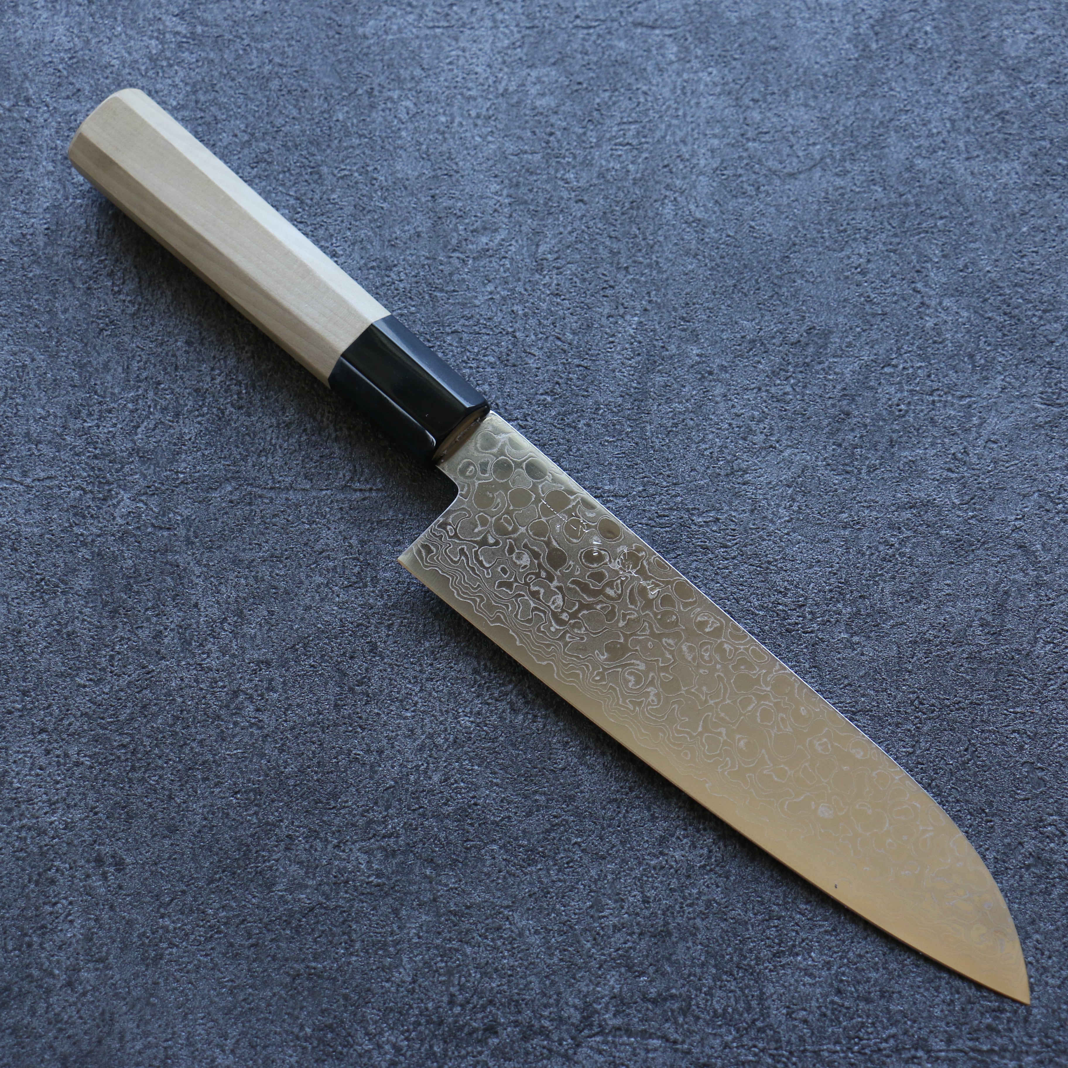 三寿ゞ (Misuzu) AUS10 大馬士革紋 打磨處理 三德刀 180mm 木蘭 握把 - 清助刃物