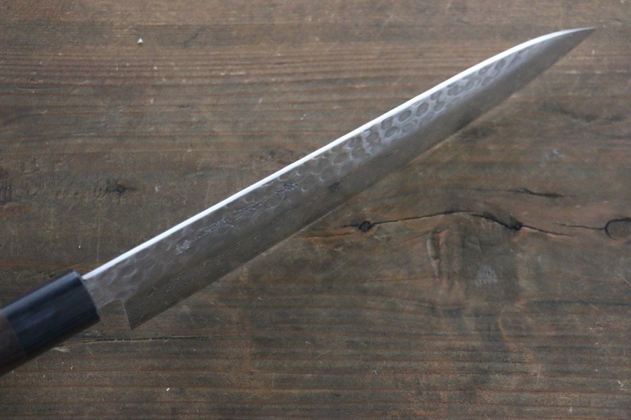 堺 孝行 AUS10 45層大馬士革紋 牛刀 210mm 紫檀木握把 - 清助刃物
