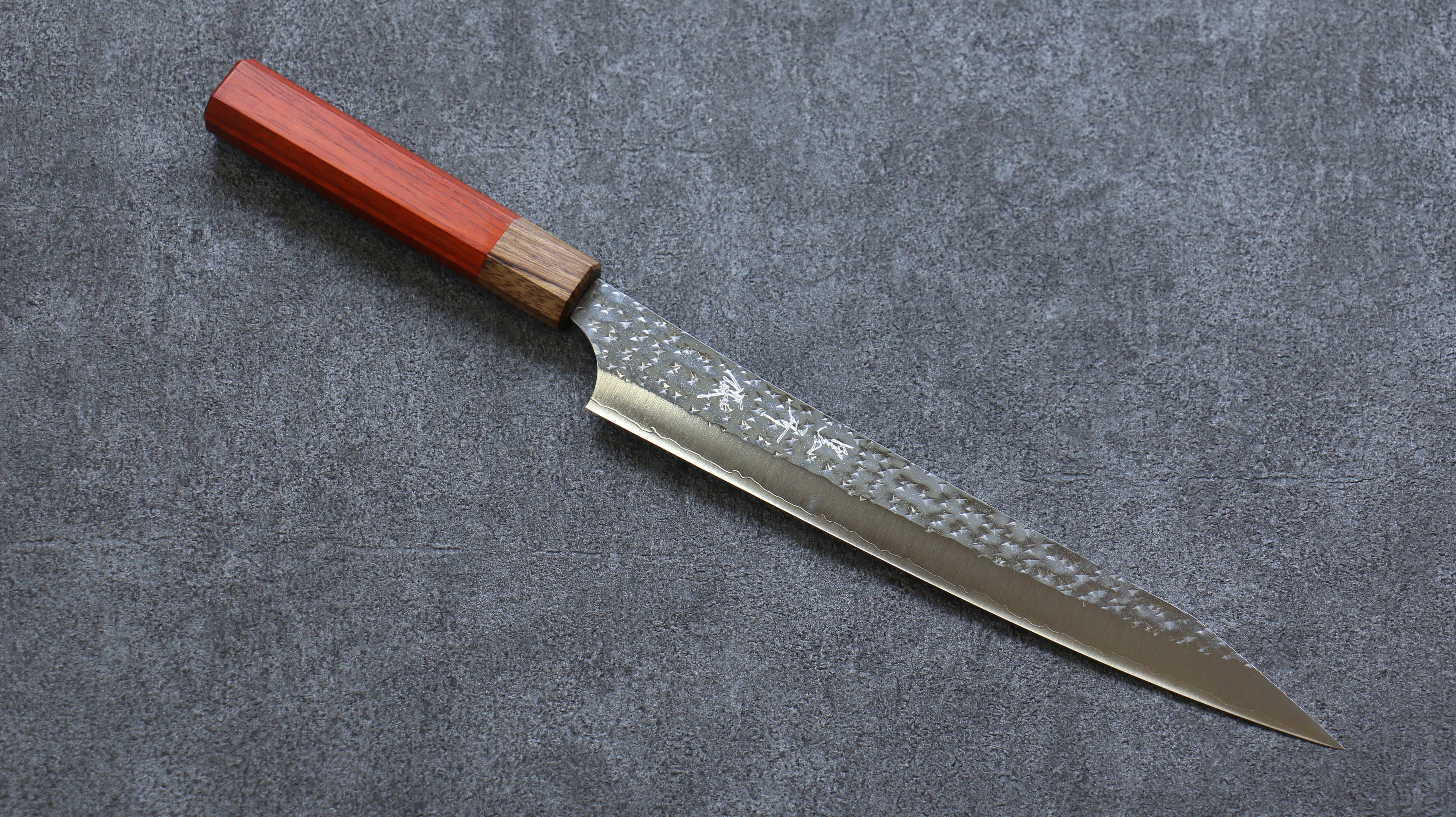 黑崎 優 閃光 銳 SG2 鎚目 筋引 240mm 紅花梨木 握把 - 清助刃物