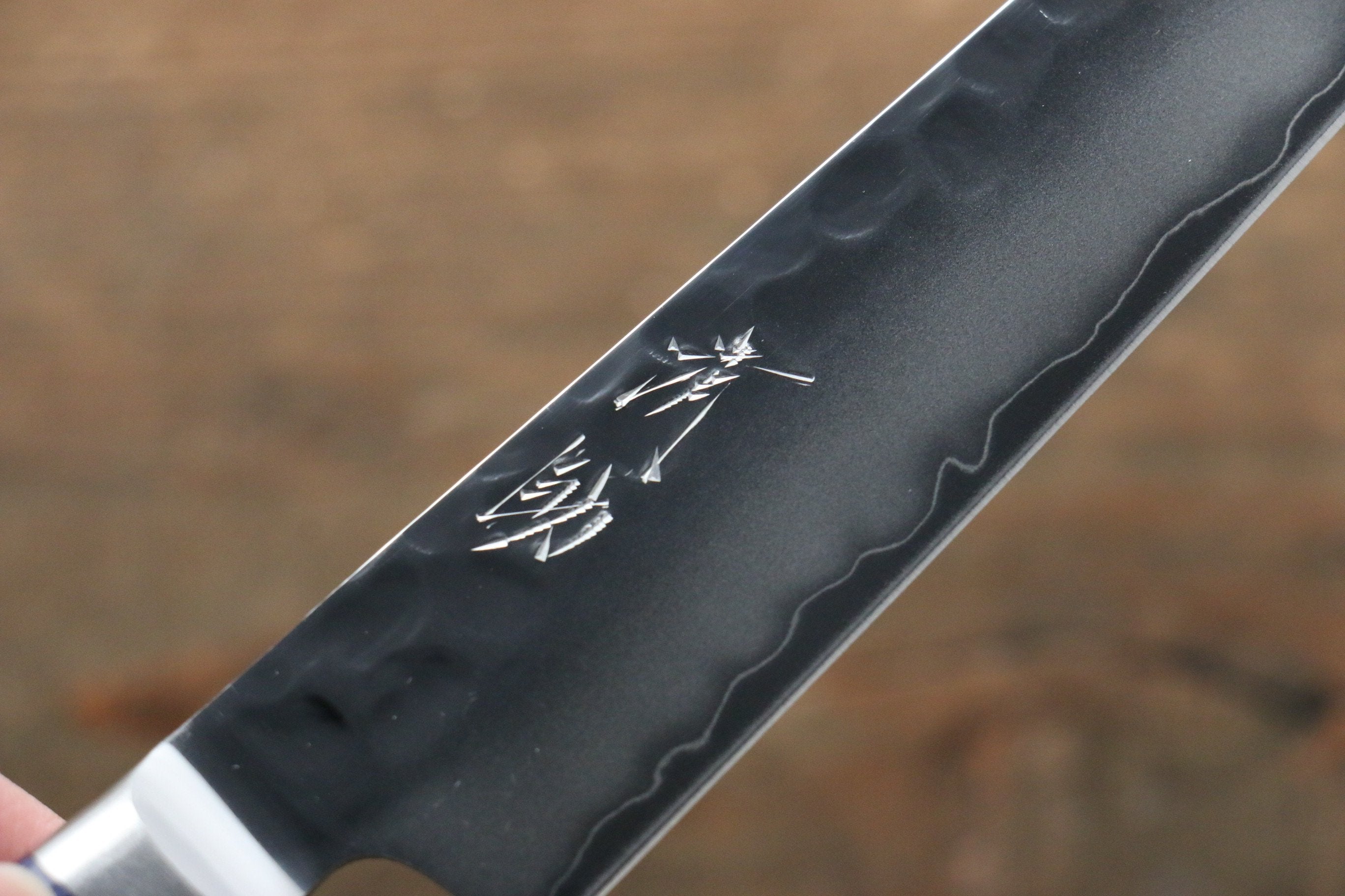 清助 青槌 AUS10 鎚目 切付多用途小刀 140mm 青合成木 握把 - 清助刃物