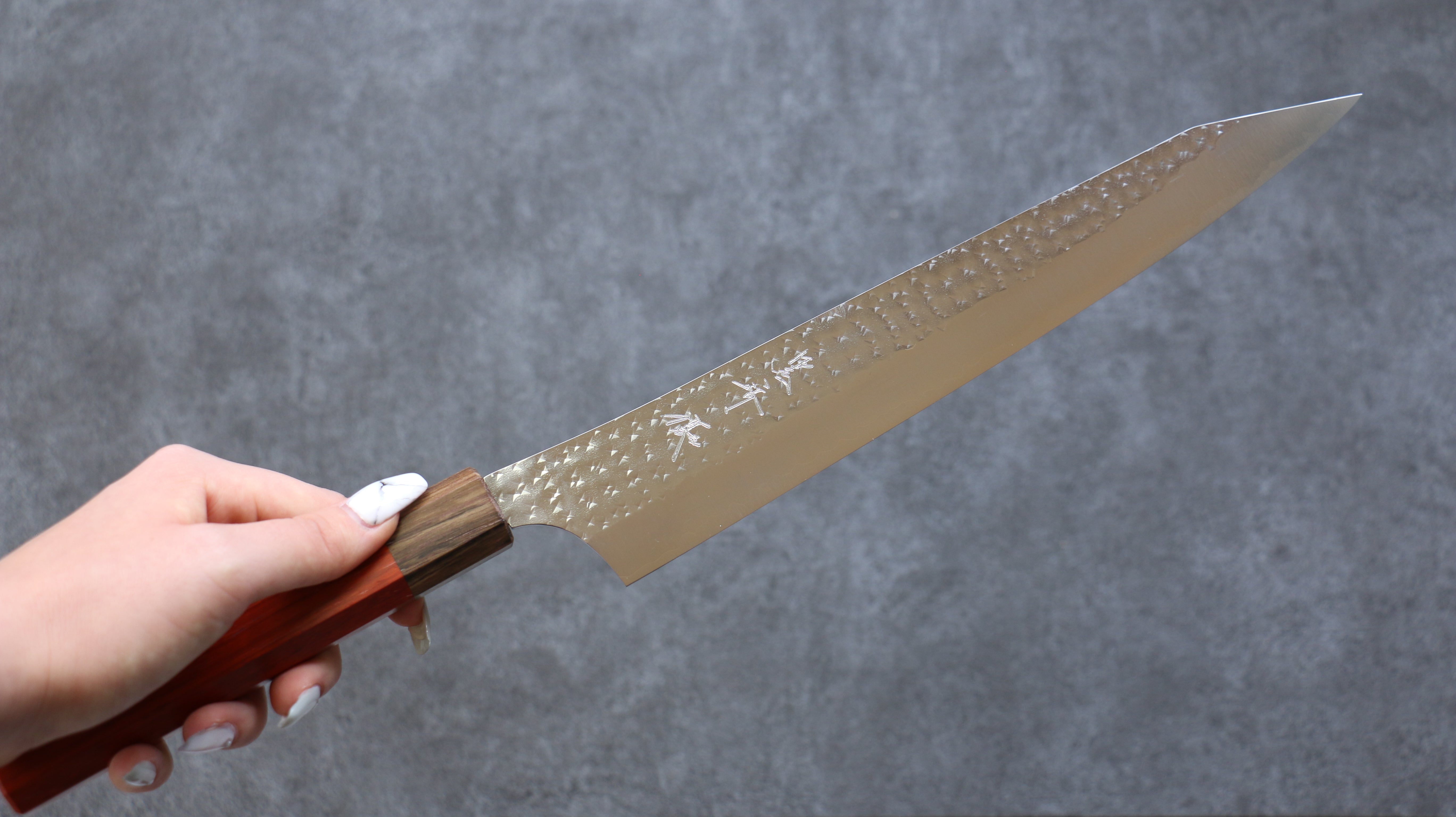 黑崎 優 閃光 銳 SG2 鎚目 筋引 270mm 紅花梨木 握把 - 清助刃物