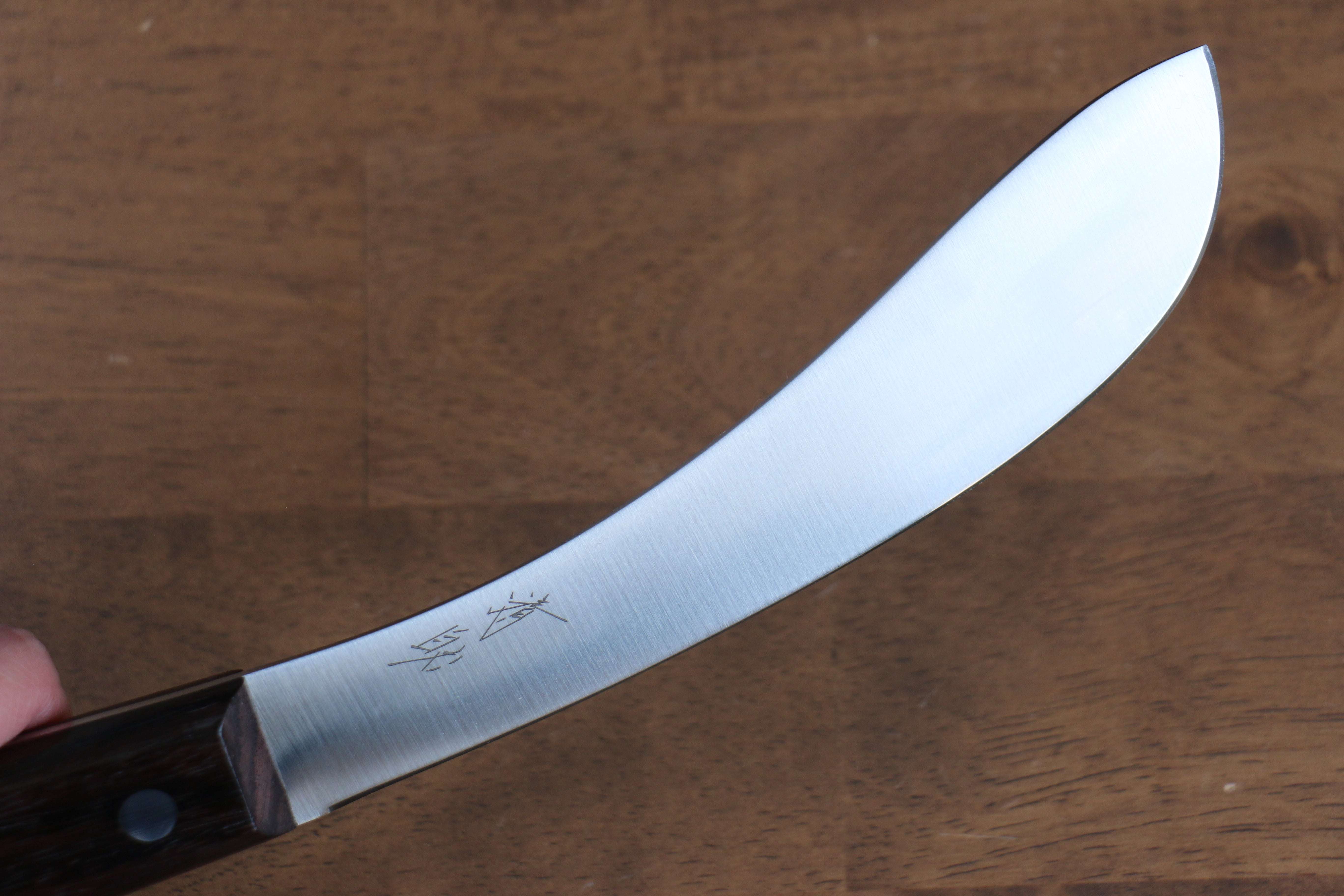 清助 山賊 日本鋼 剝皮刀 170mm 紫檀木 握把 - 清助刃物