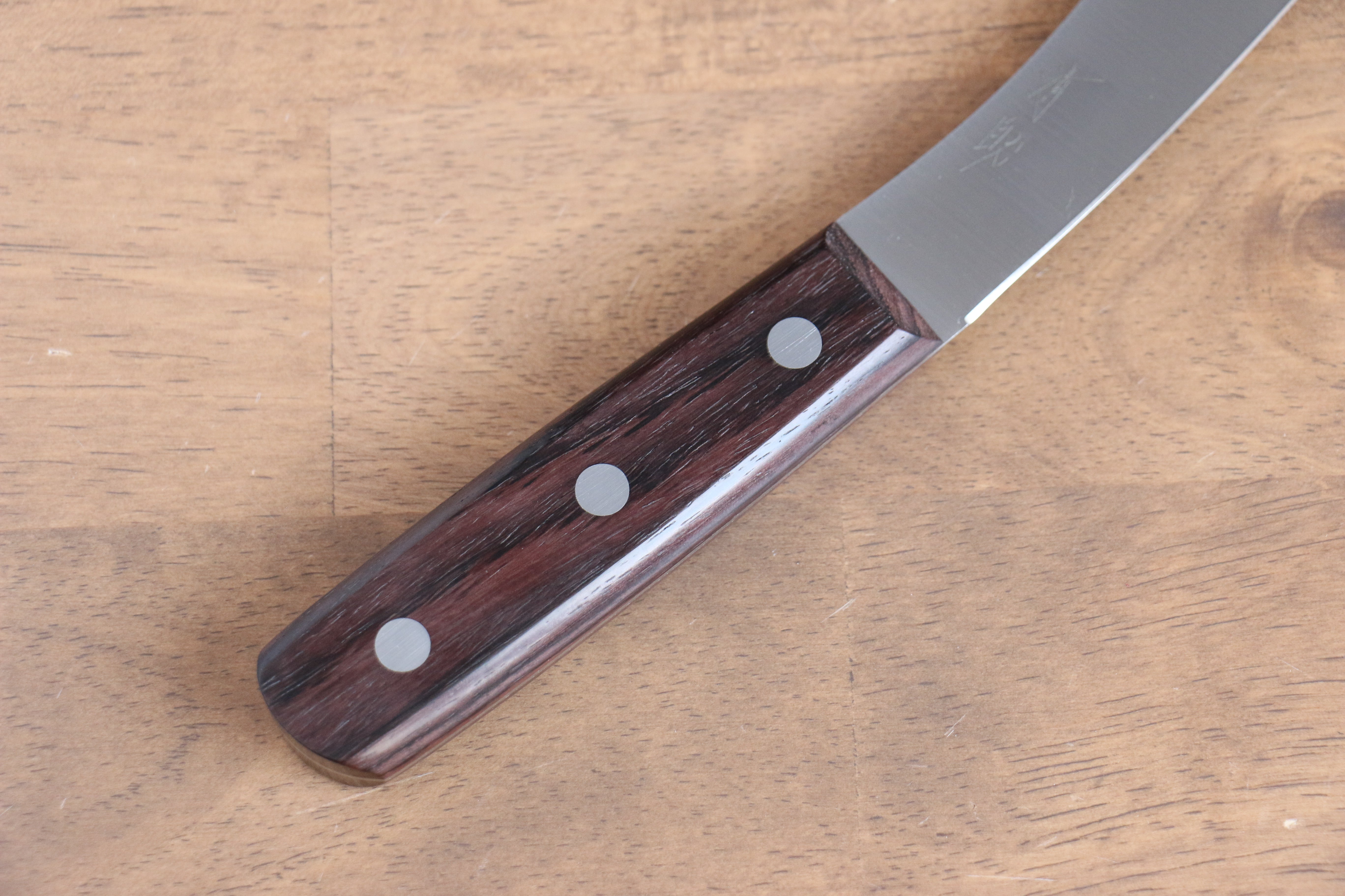 清助 山賊 日本鋼 剝皮刀 170mm 紫檀木 握把 - 清助刃物