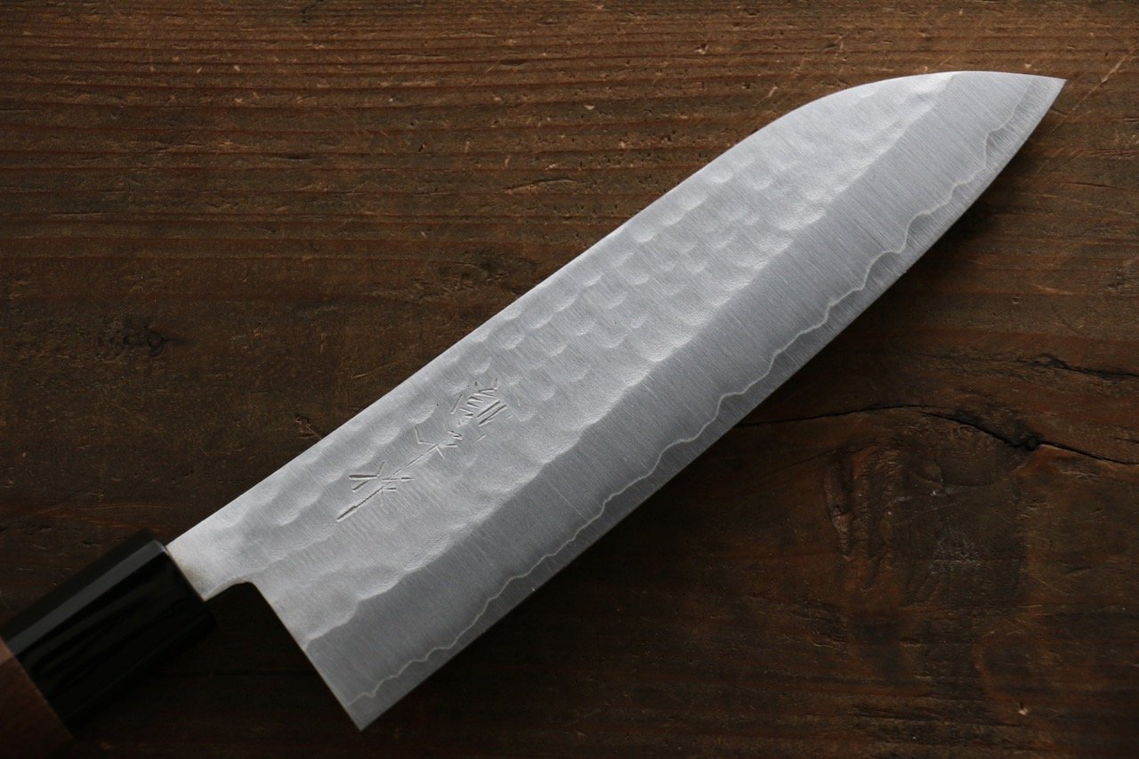 訓平 鍛造 VG1 鎚目 三德刀 170mm 核桃木握把 - 清助刃物