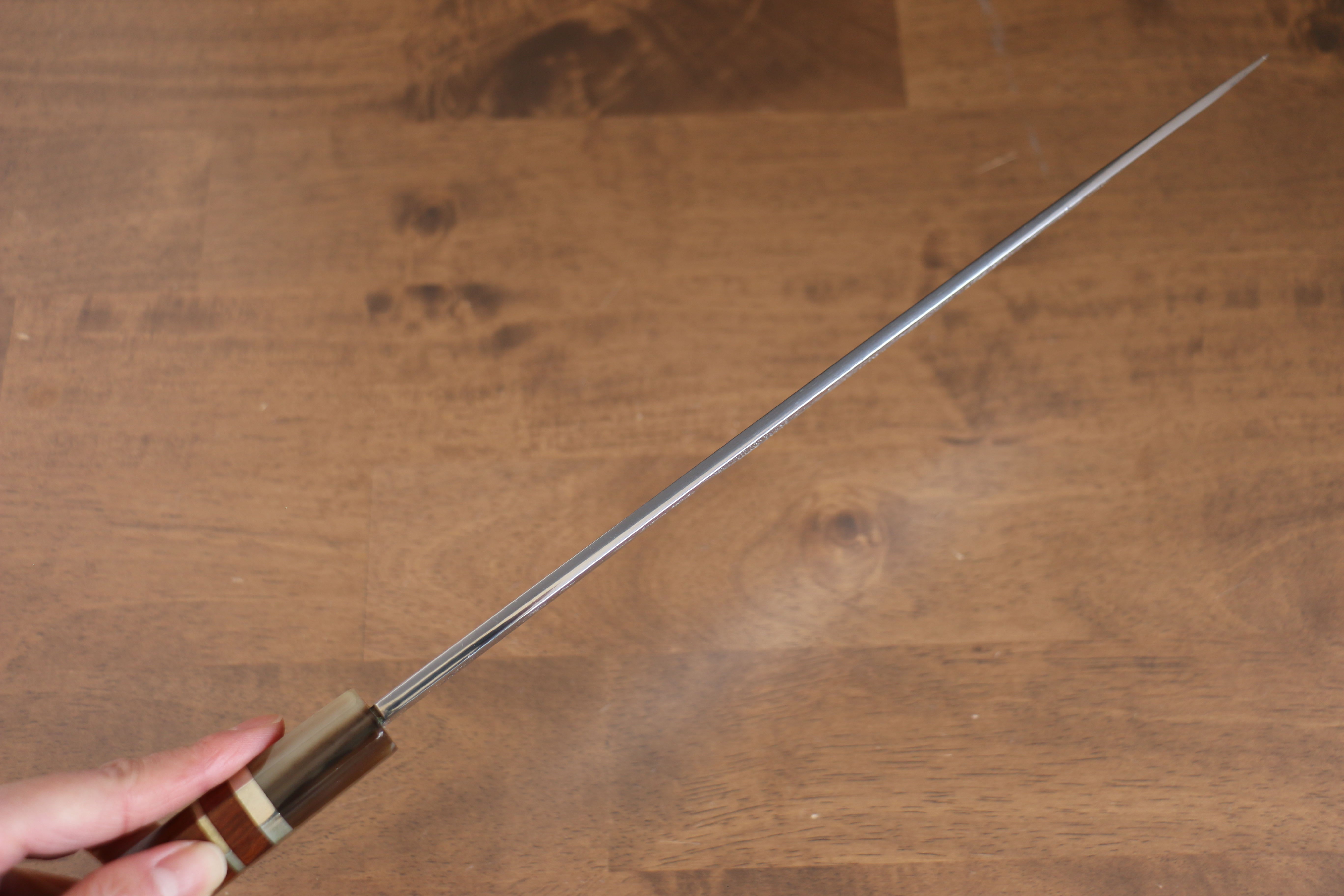 堺 孝行 天龍 Uzushio 渦潮 青鋼二號 刻有龍的圖樣 柳刃 300mm 紅黑檀 握把 附刀鞘 - 系列商品之8 - 清助刃物