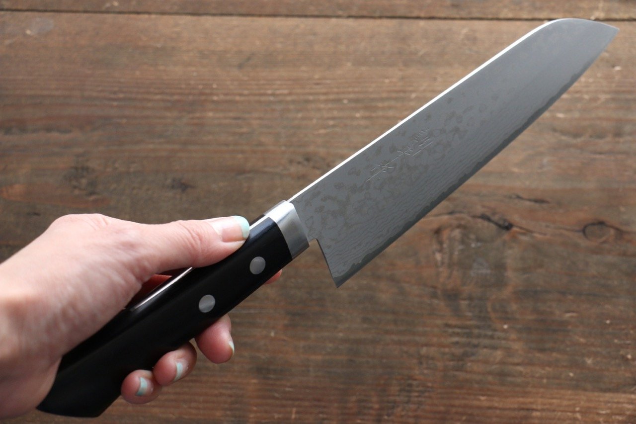 訓平 彩流 VG10 大馬士革紋 三德刀 170mm 合成木 握把 - 清助刃物