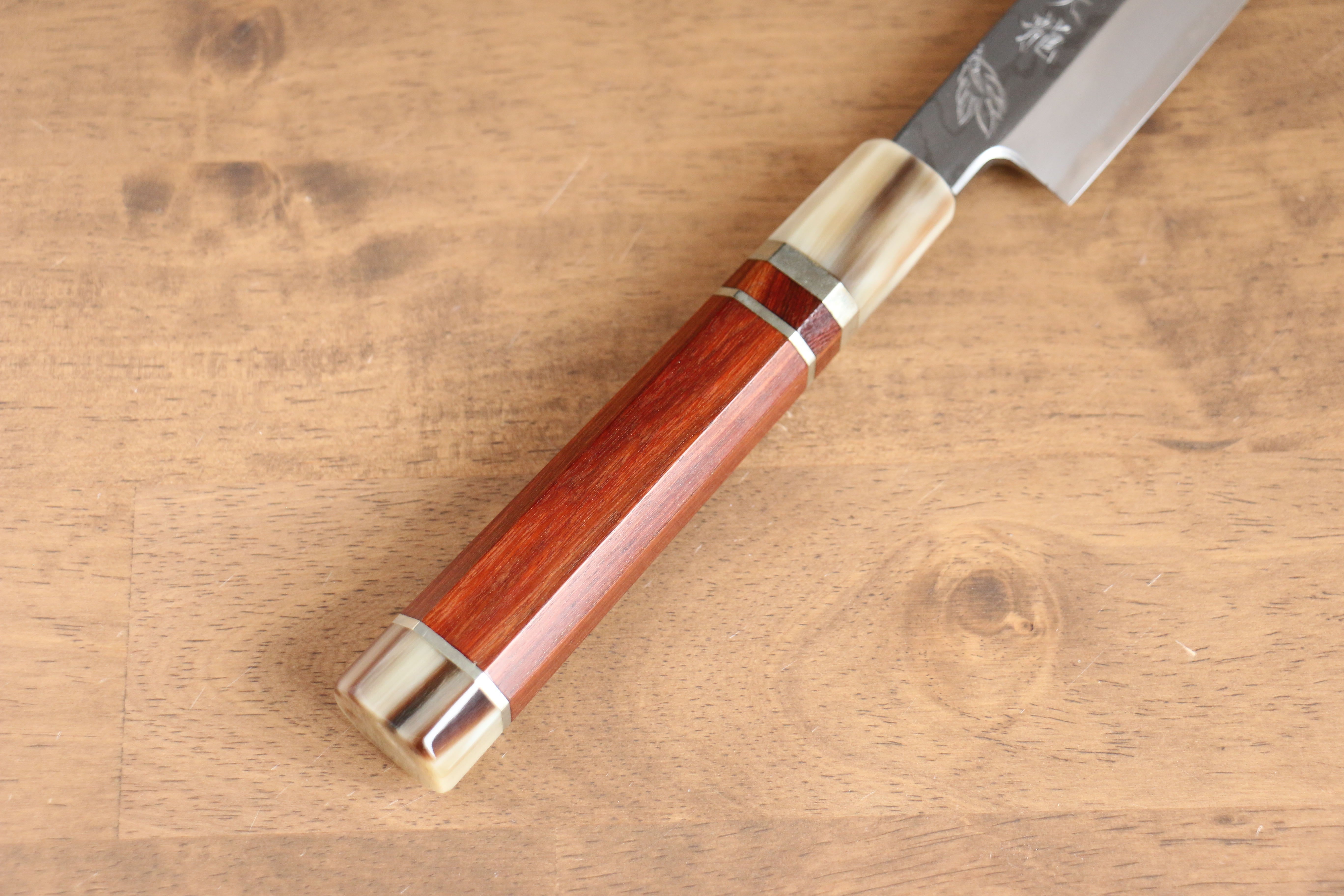 堺 孝行 天龍 Uzushio 渦潮 青鋼二號 刻有龍的圖樣 柳刃 300mm 紅黑檀 握把 附刀鞘 - 系列商品之10 - 清助刃物