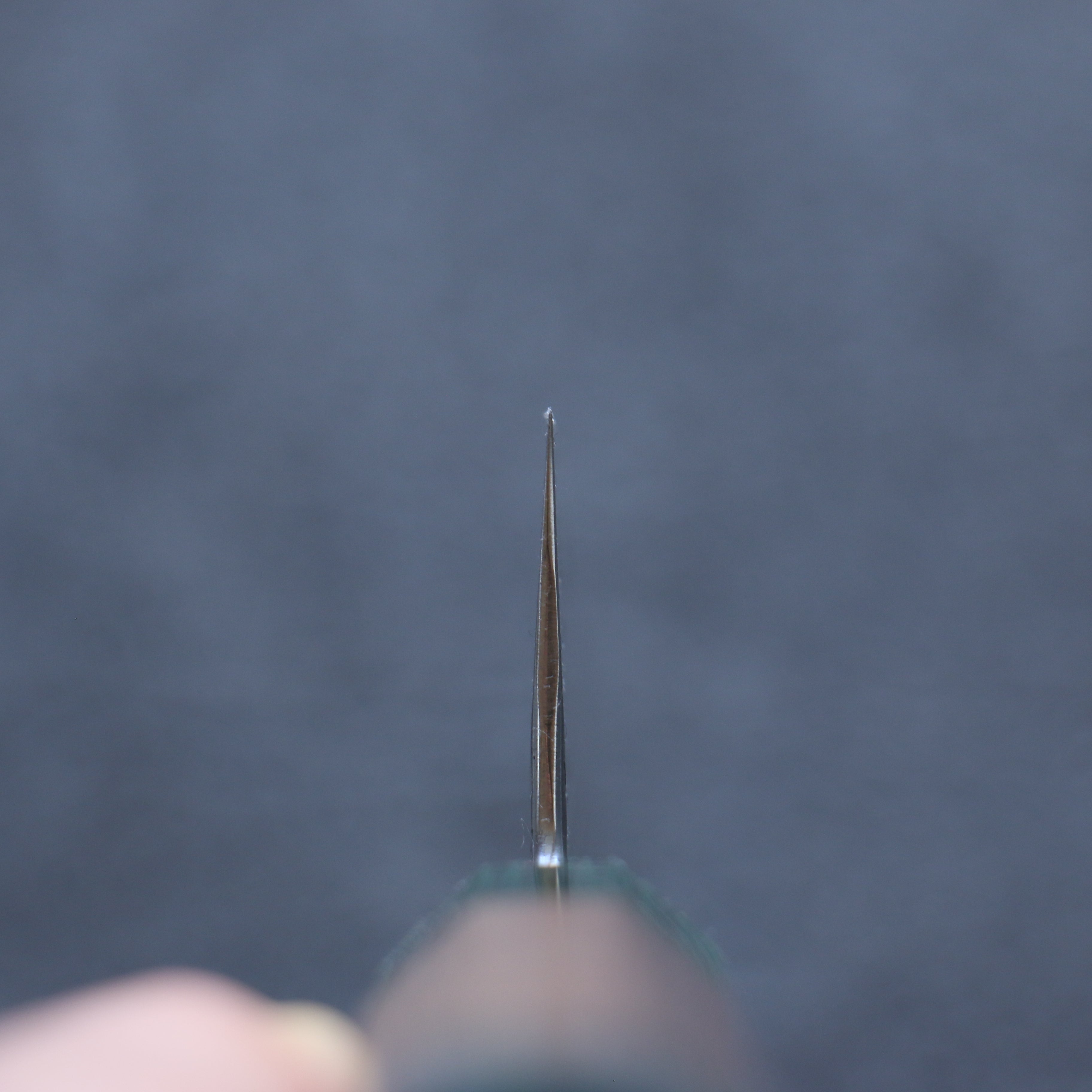 清助 銀三鋼 鎚目 三德刀 165mm 核桃木(兩側帶綠色環型設計) 握把 - 清助刃物
