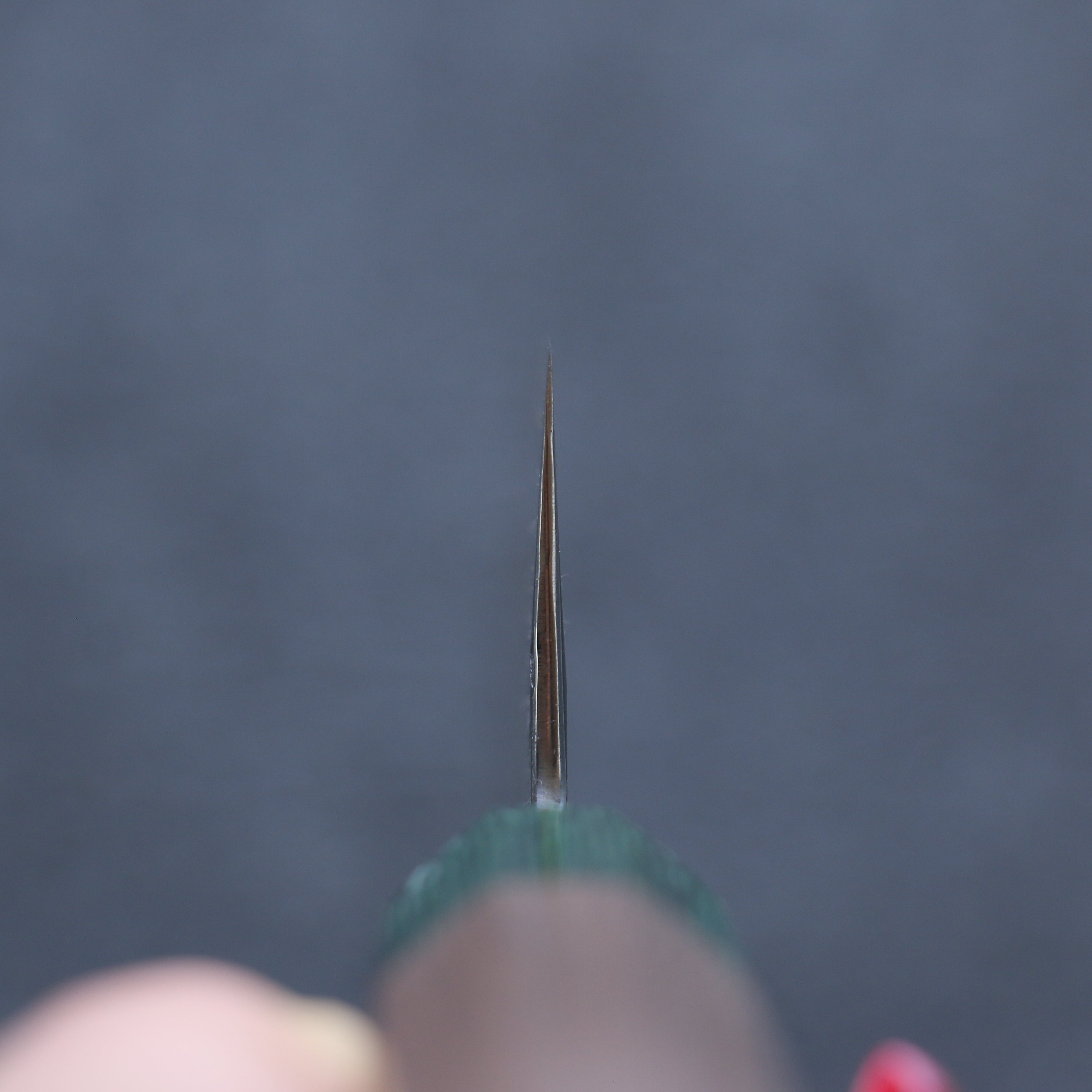 清助 銀三鋼 鎚目 牛刀 210mm 核桃木(兩側帶綠色環型設計) 握把 - 清助刃物