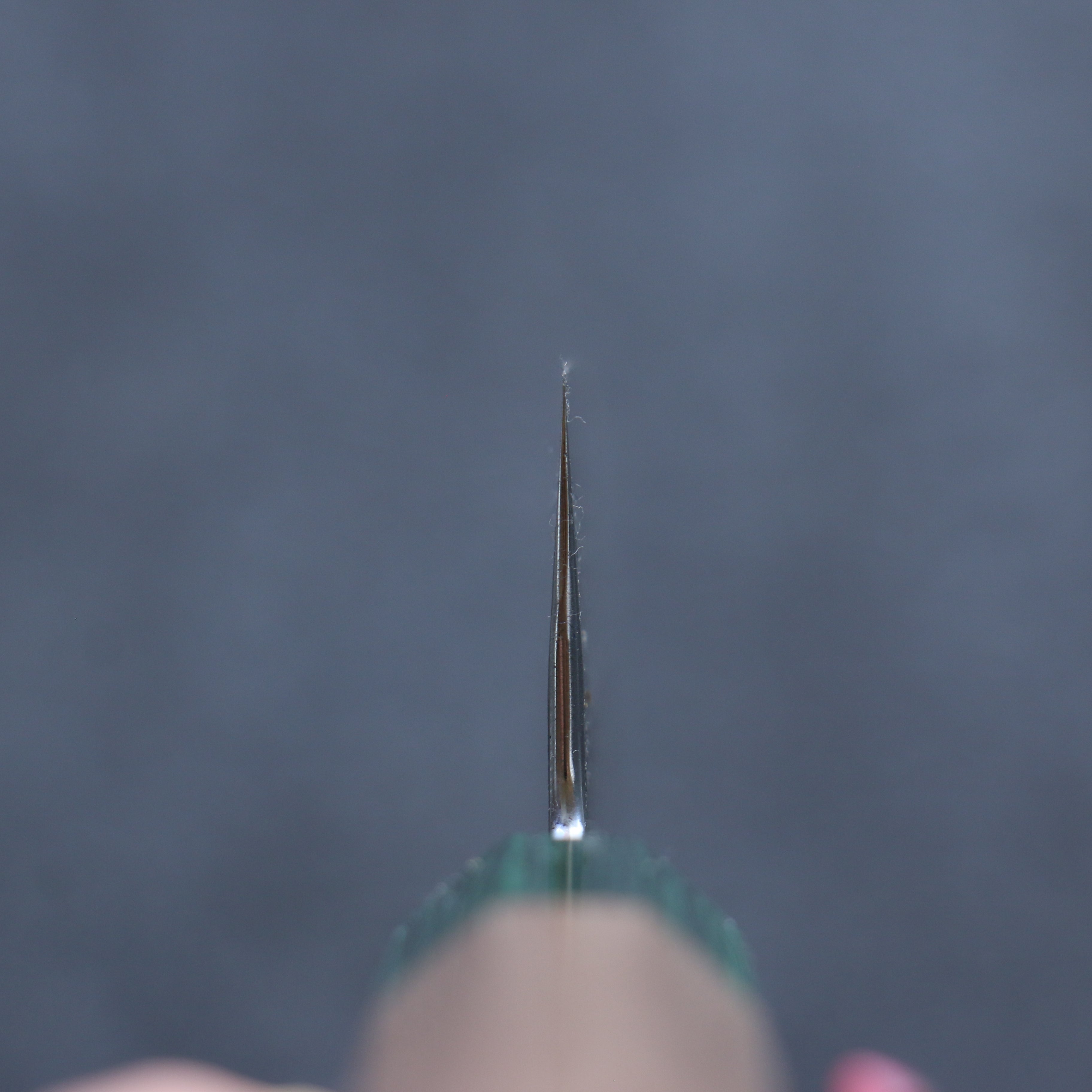清助 超級青鋼 鎚目 文化刀 165mm 核桃木(兩側帶綠色環型設計) 握把 - 清助刃物