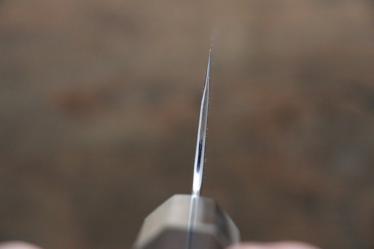 佑成 SG2 大馬士革紋 牛刀 240mm 黑檀(兩側帶環型設計)握把 - 清助刃物