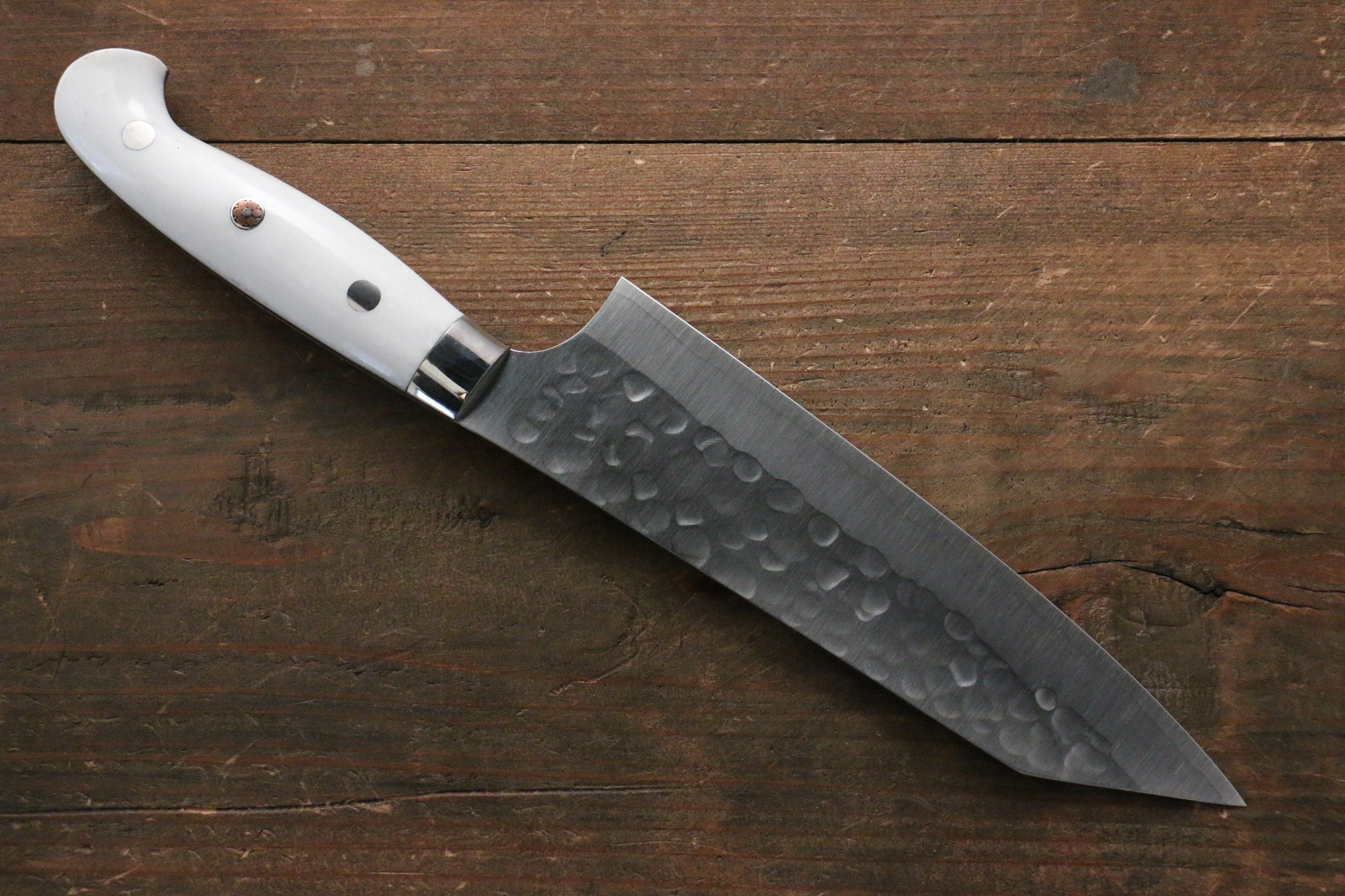 黑崎 優 雫 SG2 鎚目 文化刀 130mm 白人造大理石握把 - 清助刃物