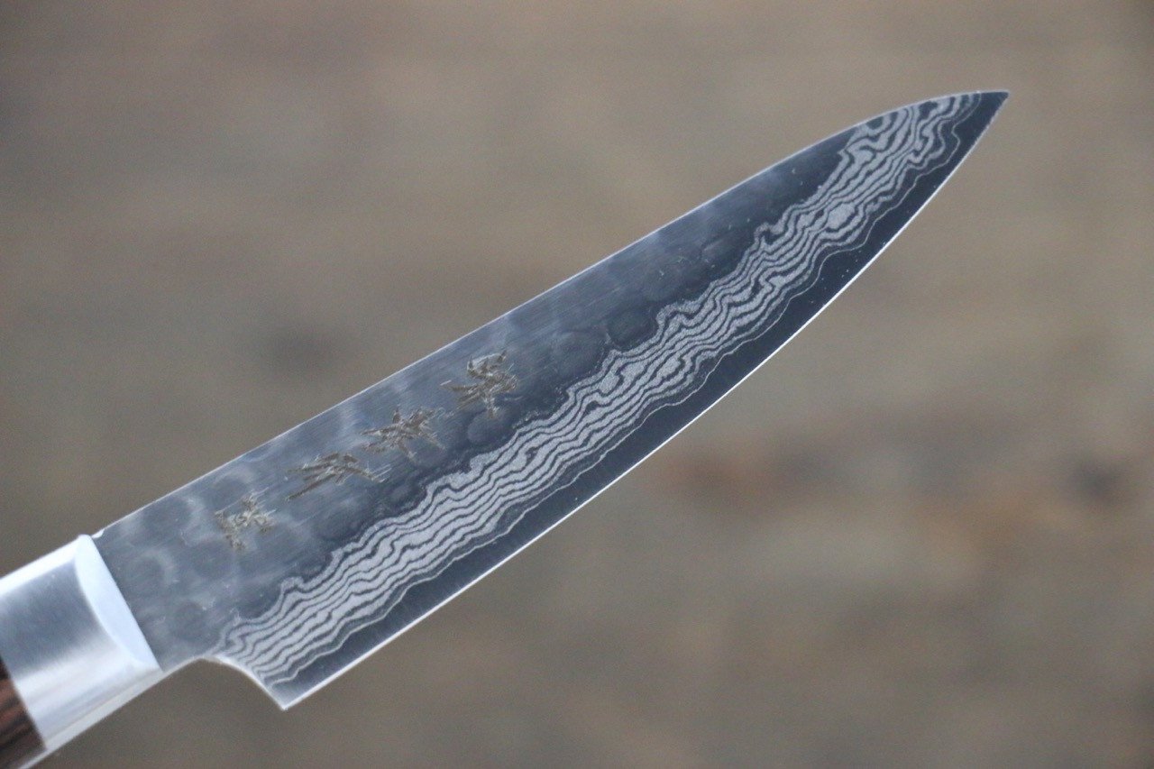 堺 孝行 VG10 17層大馬士革紋 多用途小刀 80mm - 清助刃物