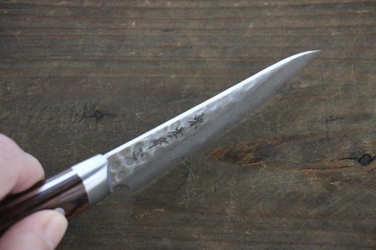 堺 孝行 VG10 17層大馬士革紋 多用途小刀 80mm - 清助刃物