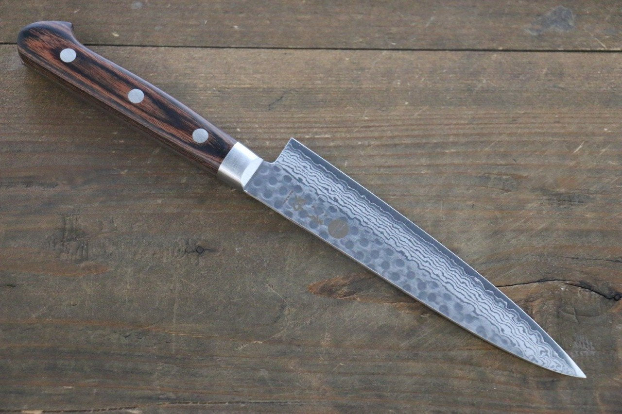 堺 孝行 VG10 17層大馬士革紋 多用途小刀 135mm - 清助刃物