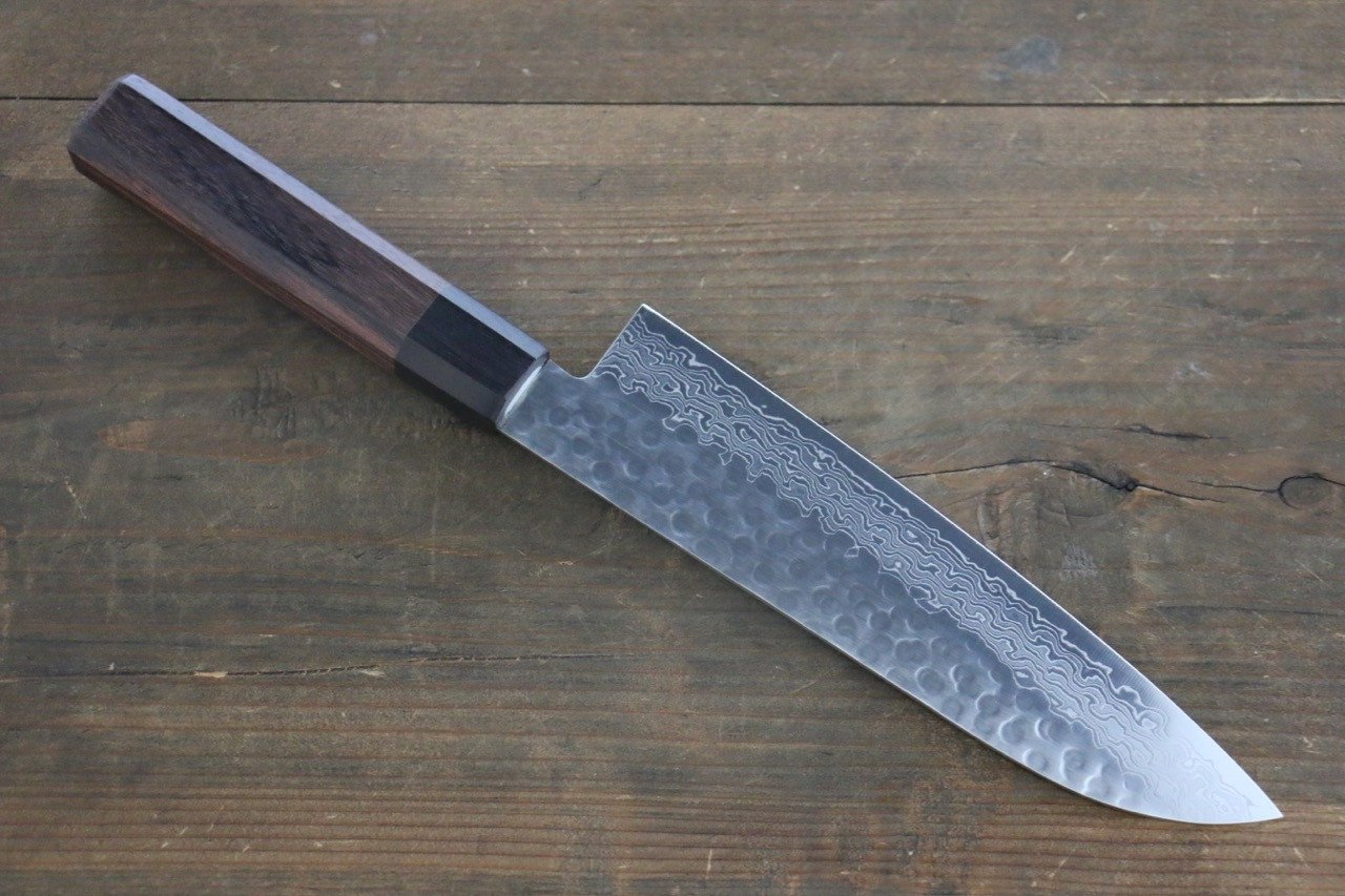 清助 AUS10 三德刀 180mm 紫檀木 握把 - 清助刃物