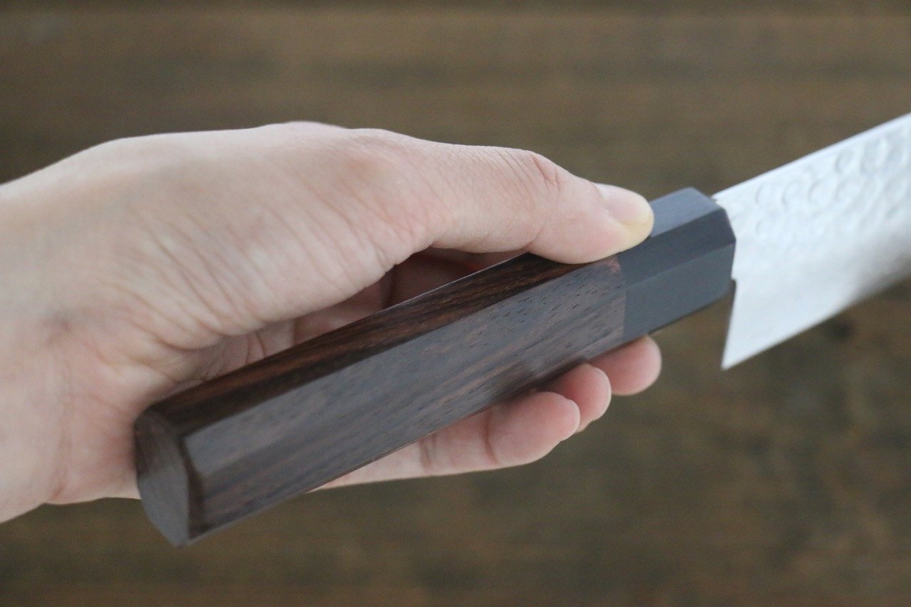 清助 AUS10 三德刀 180mm 紫檀木 握把 - 清助刃物