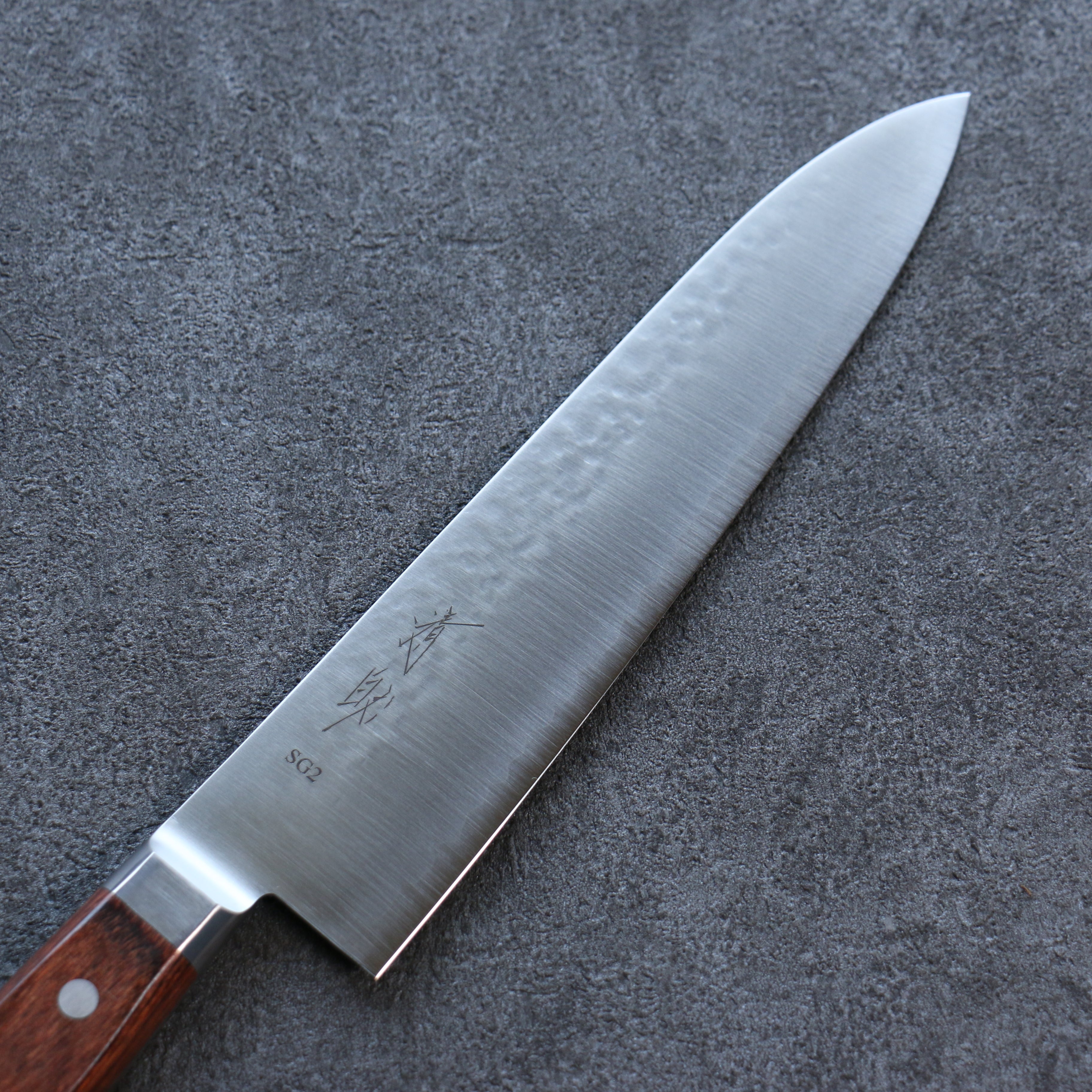 清助 SG2 鎚目 牛刀 210mm 桃花心木 握把 - 清助刃物