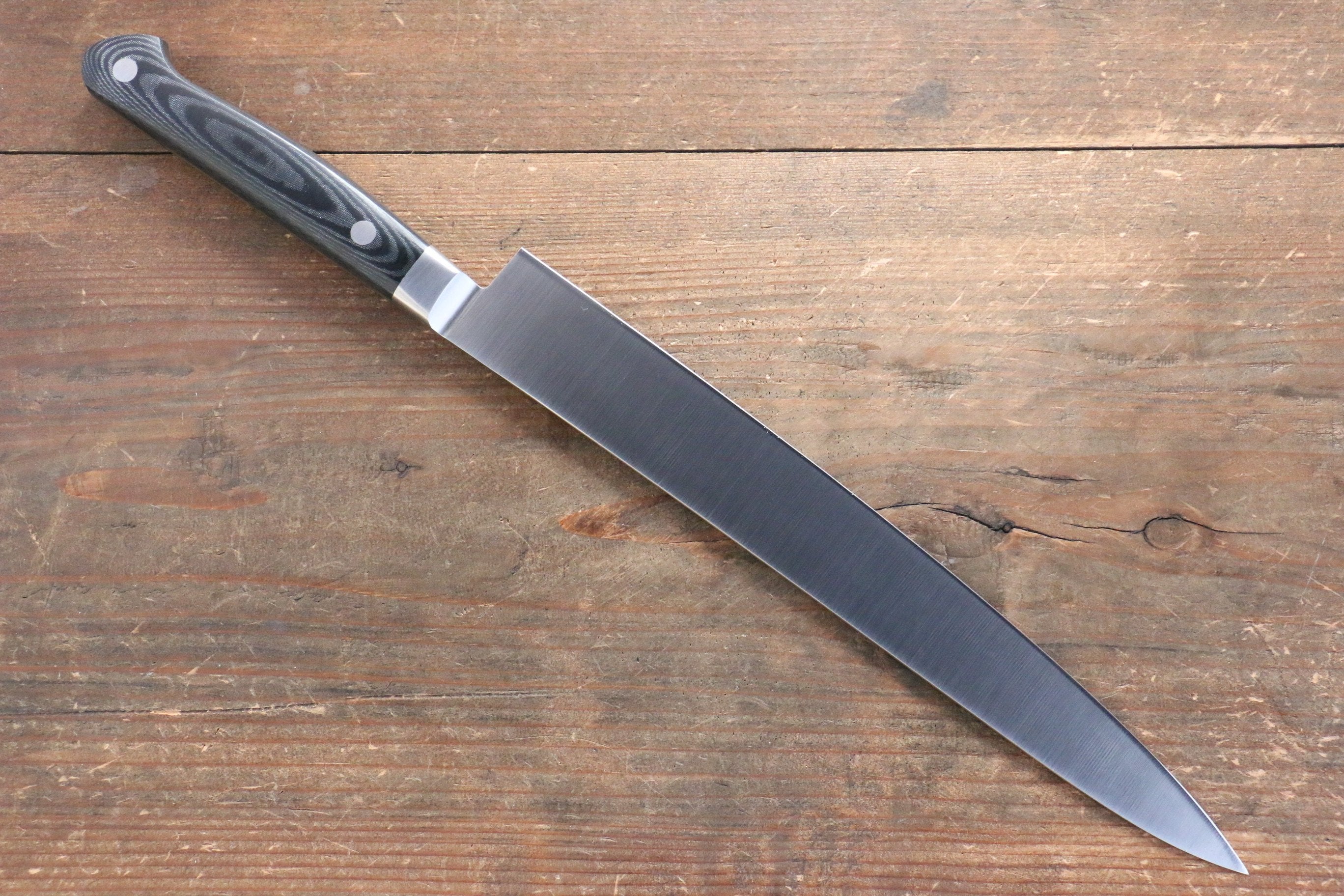 堺 孝行 大廚系列 大廚系列 瑞典鋼 筋引 240mm 黑米卡塔(樹脂複合材料) 握把 - 清助刃物