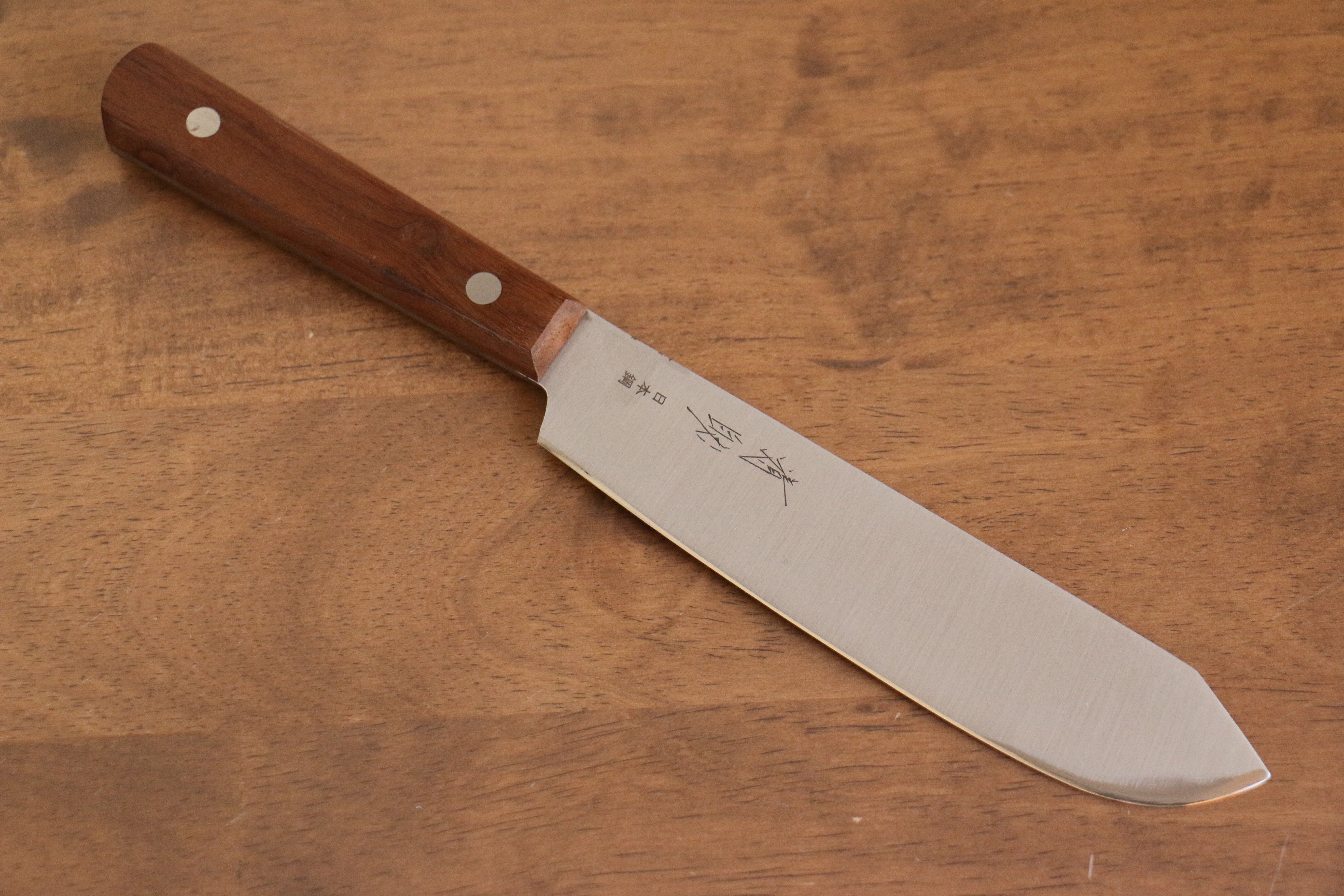 清助 山賊 日本鋼 屠夫切肉刀 150mm 紫檀木 握把 - 清助刃物