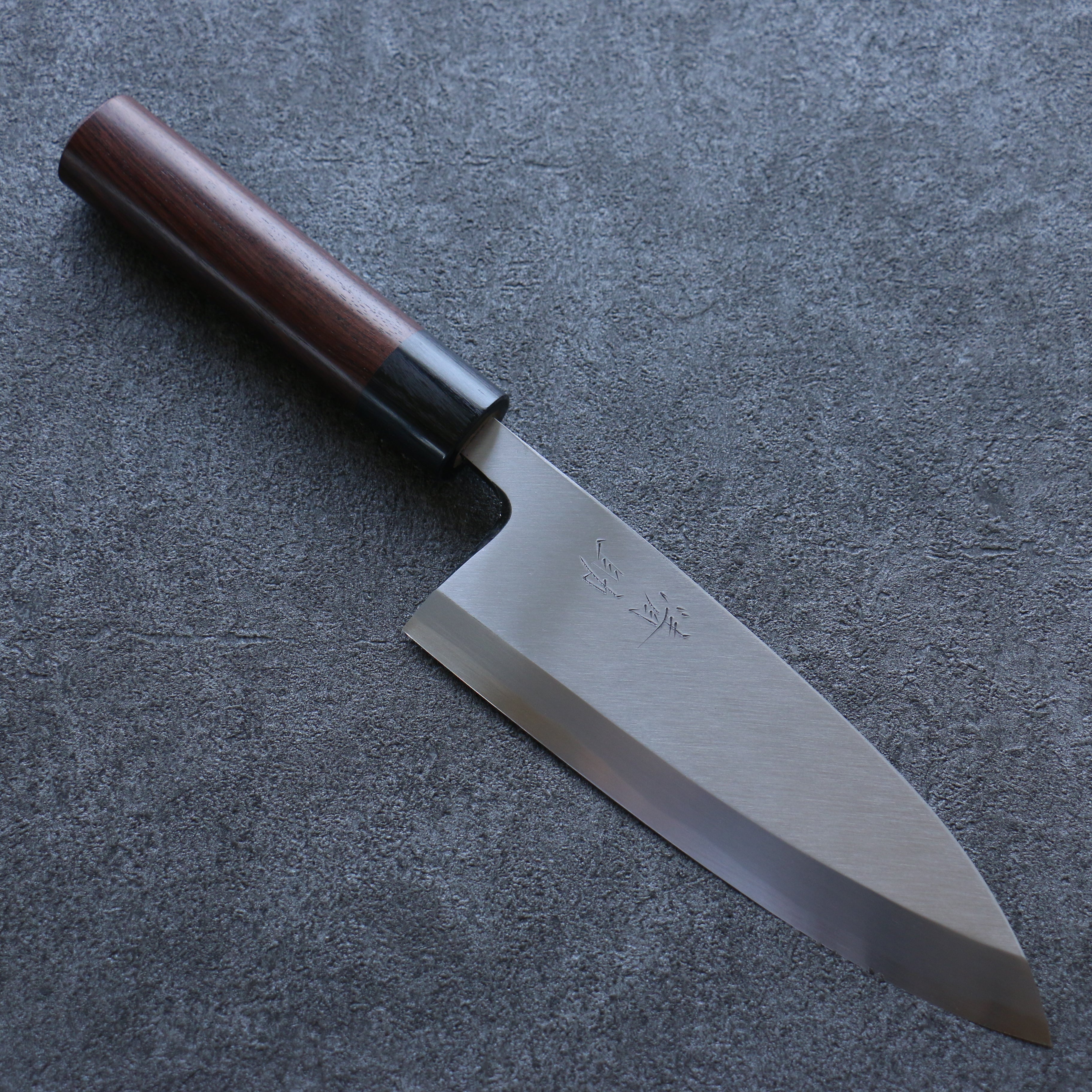 清助 青鋼 霞研 出刃 180mm 紫檀木 握把 - 清助刃物