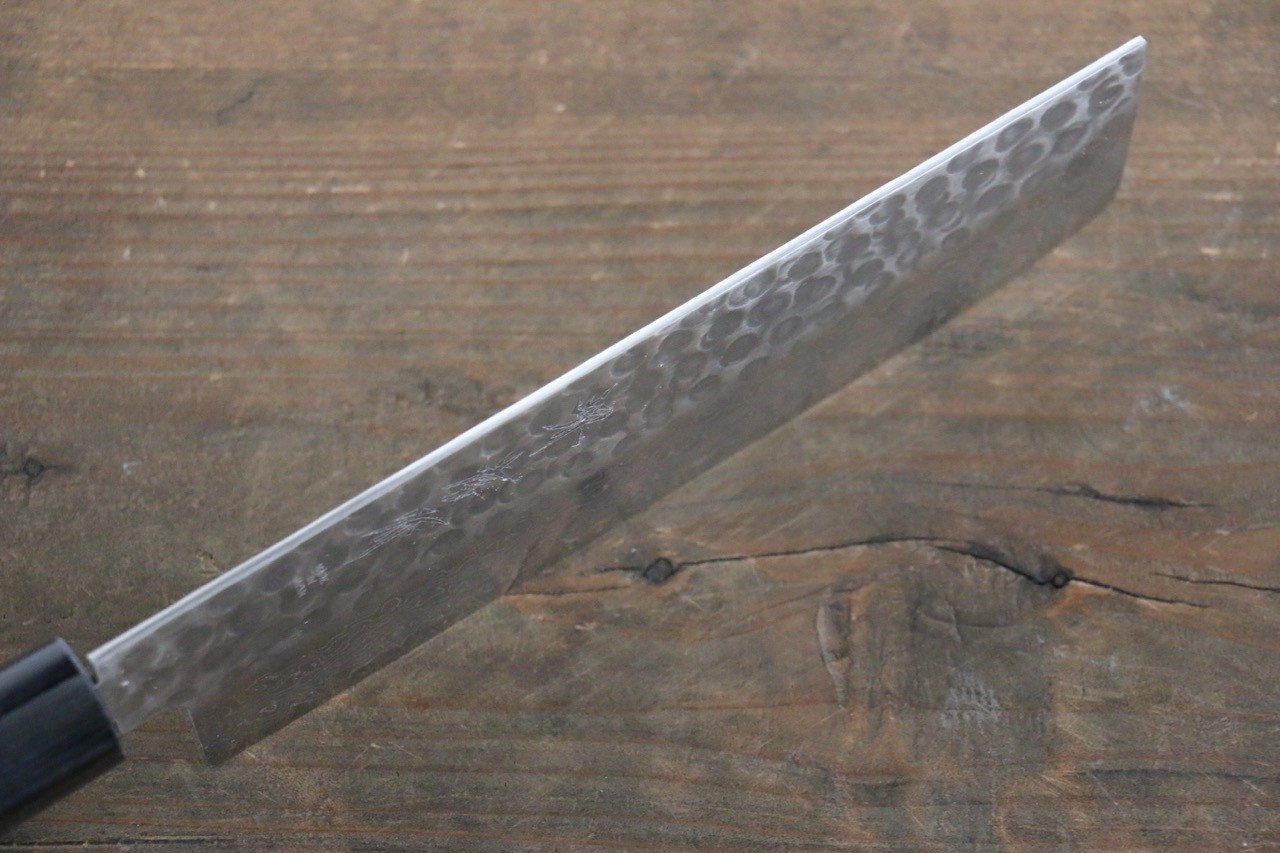 堺 孝行 AUS10 45層大馬士革紋 菜切 160mm 紫檀木握把 - 清助刃物