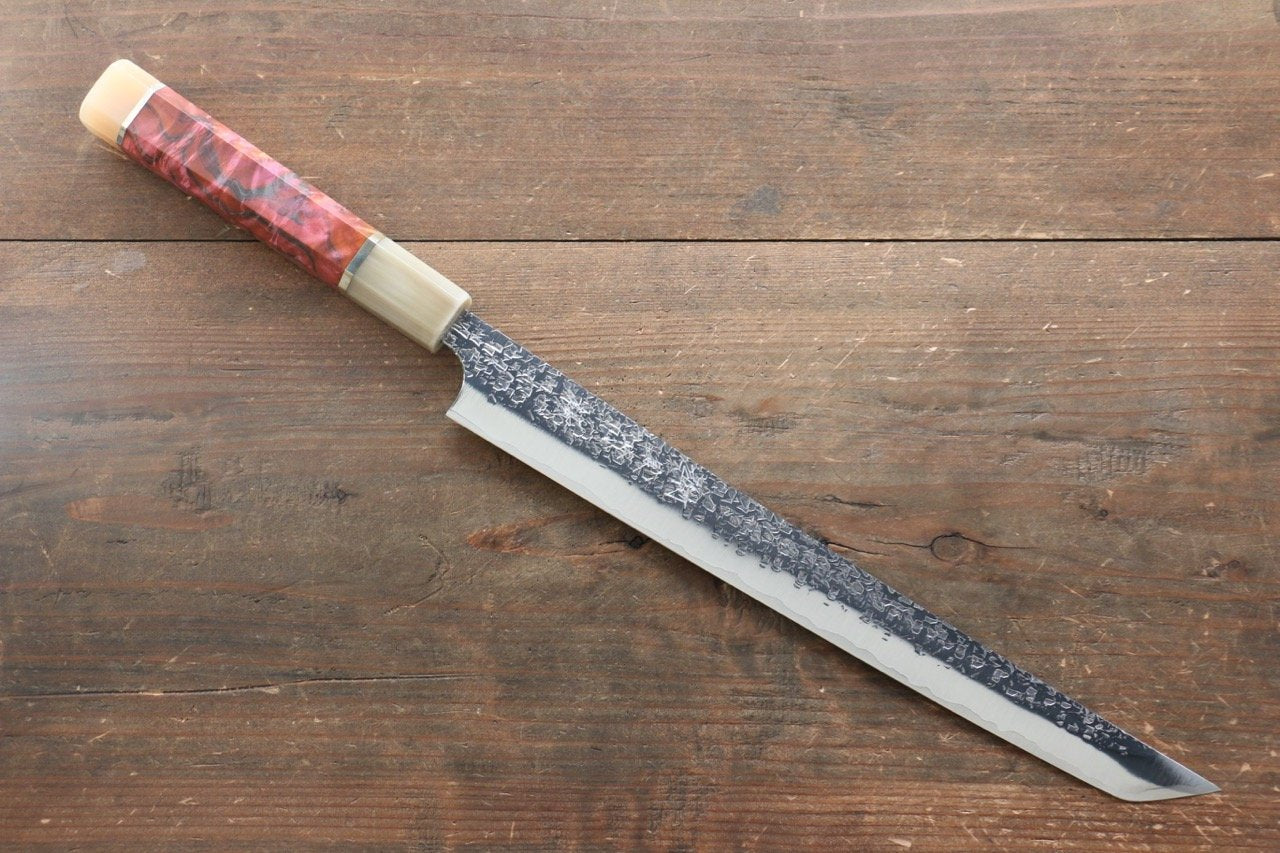 黑崎 優 雫 SG2 先丸蛸引 270mm 大理石(口輪:水牛環型設計)握把 - 清助刃物