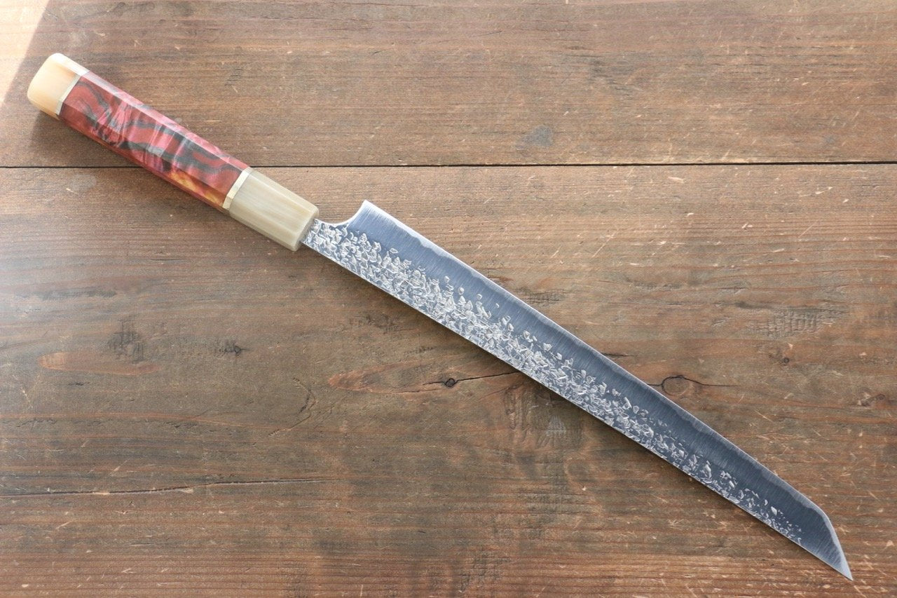 黑崎 優 雫 SG2 先丸蛸引 270mm 大理石(口輪:水牛環型設計)握把 - 清助刃物