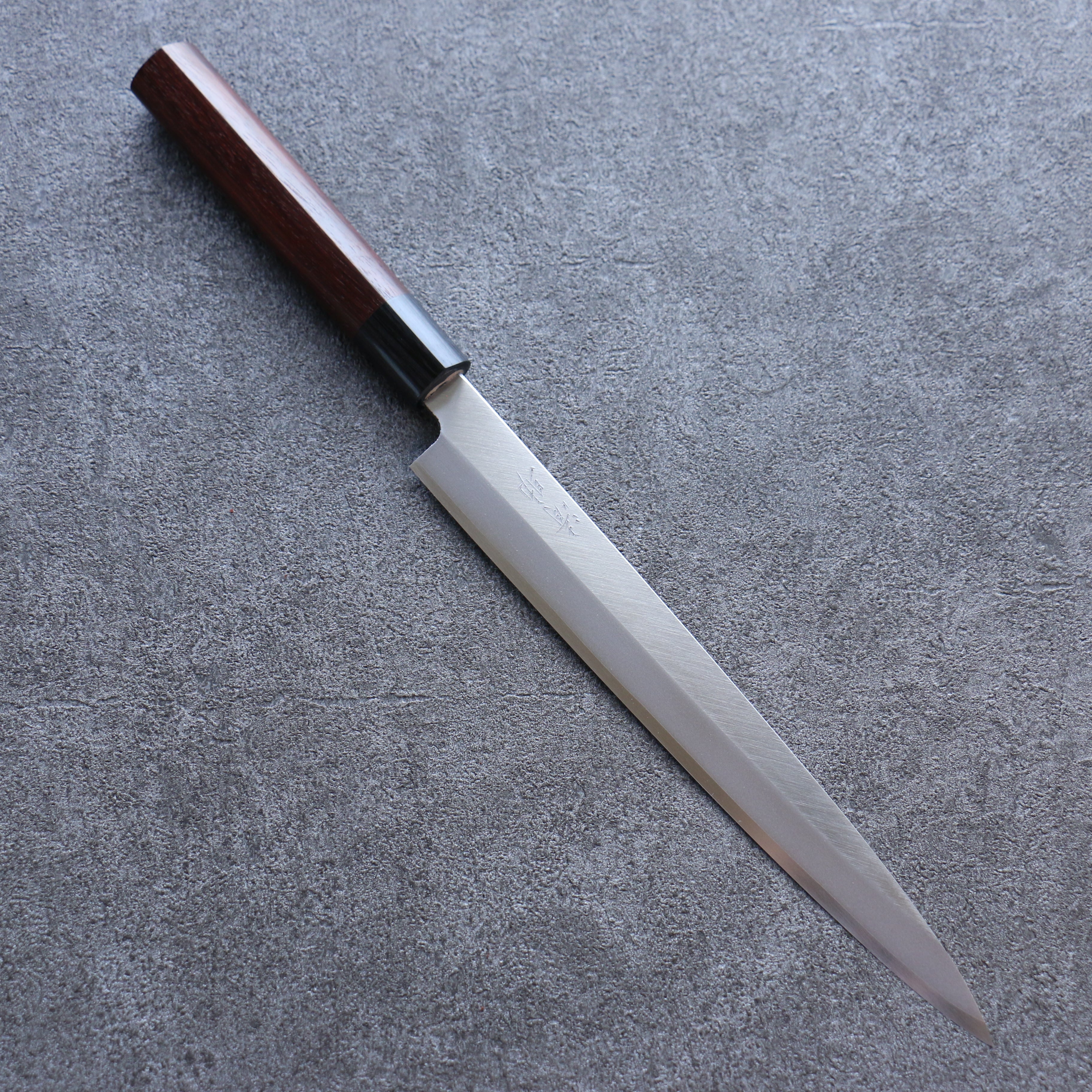 清助 VG1 霞研 柳刃 240mm 紫檀木 握把 - 清助刃物