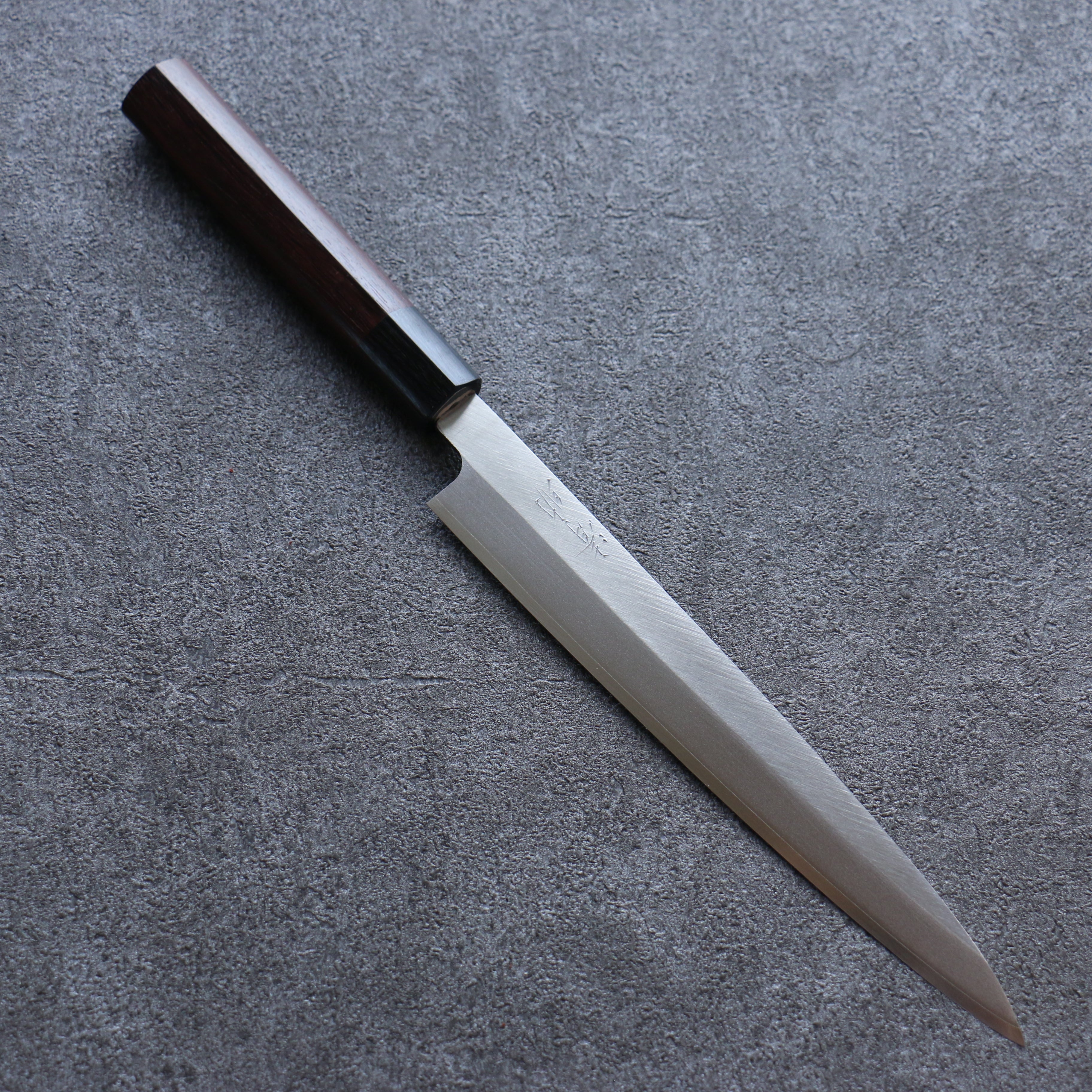 清助 VG1 霞研 柳刃 210mm 紫檀木 握把 - 清助刃物
