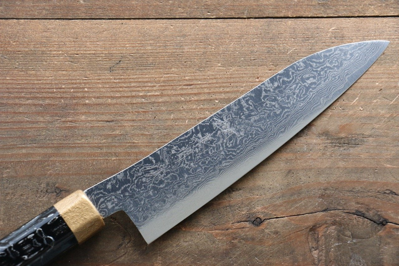 黑崎 優 SG2 大馬士革紋 小三德刀 155mm 金漆塗握把 - 清助刃物