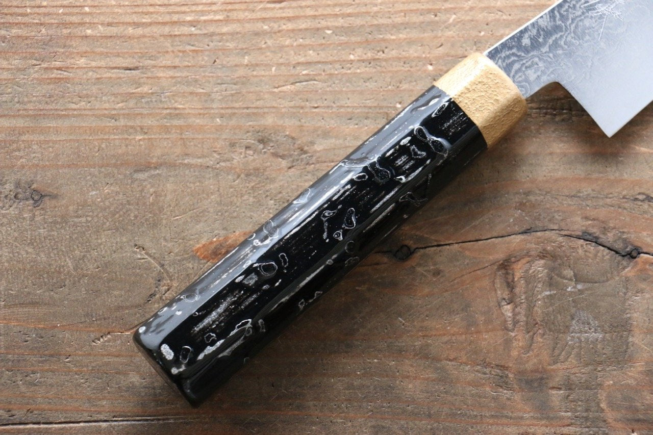 黑崎 優 SG2 大馬士革紋 小三德刀 155mm 金漆塗握把 - 清助刃物