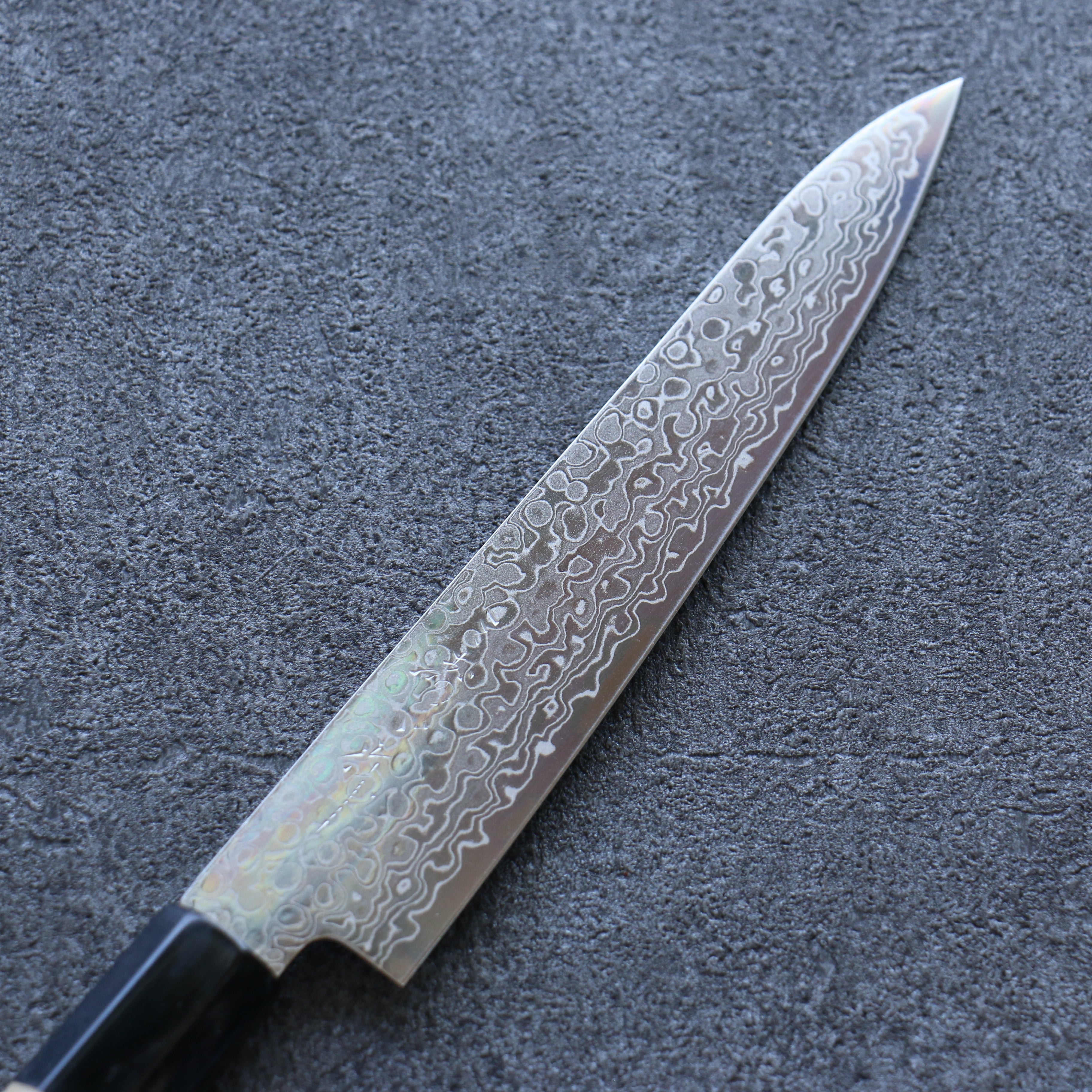 三寿ゞ (Misuzu) AUS10 大馬士革紋 打磨處理 多用途小刀 150mm 木蘭 握把 - 清助刃物