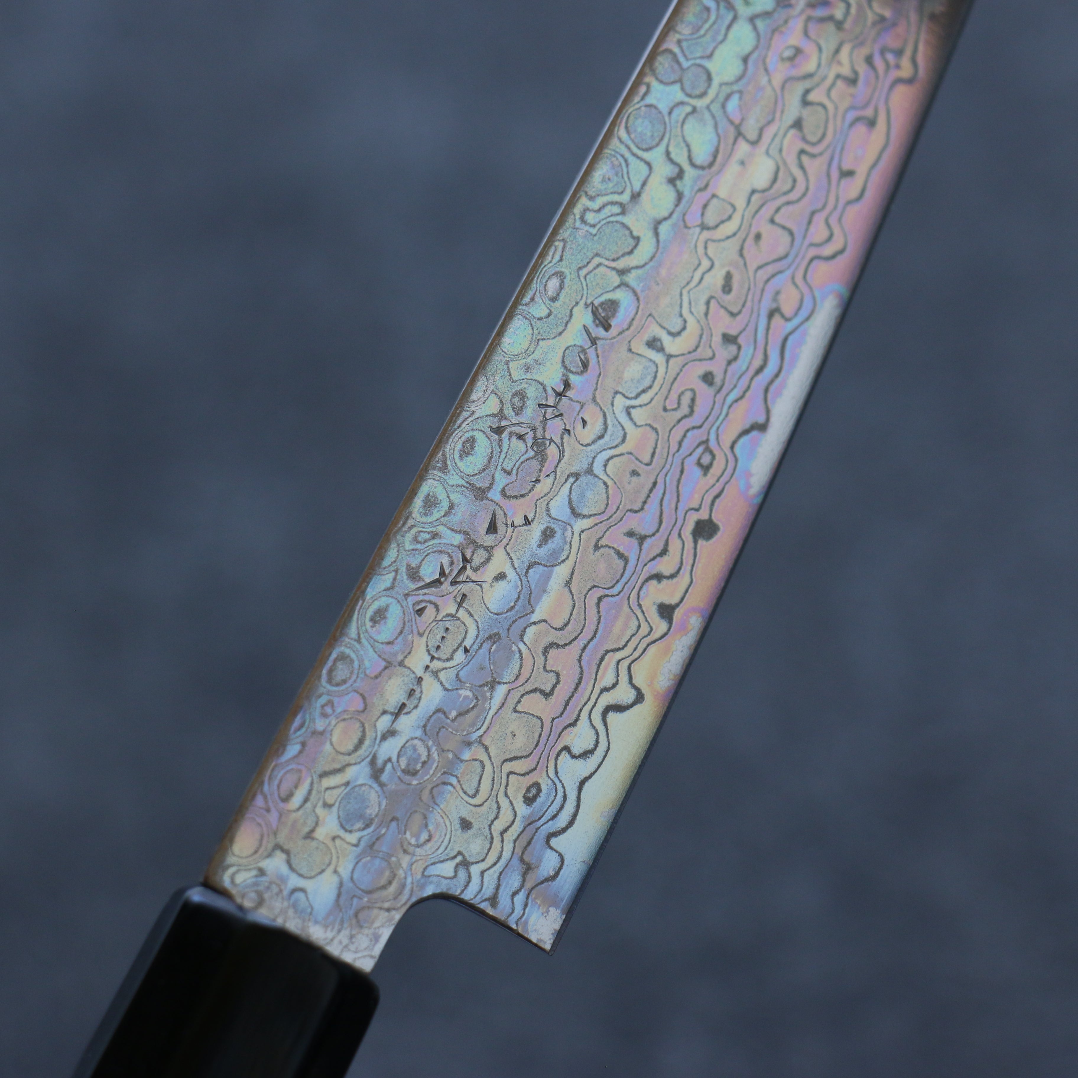 三寿ゞ (Misuzu) AUS10 大馬士革紋 打磨處理 多用途小刀 150mm 木蘭 握把 - 清助刃物
