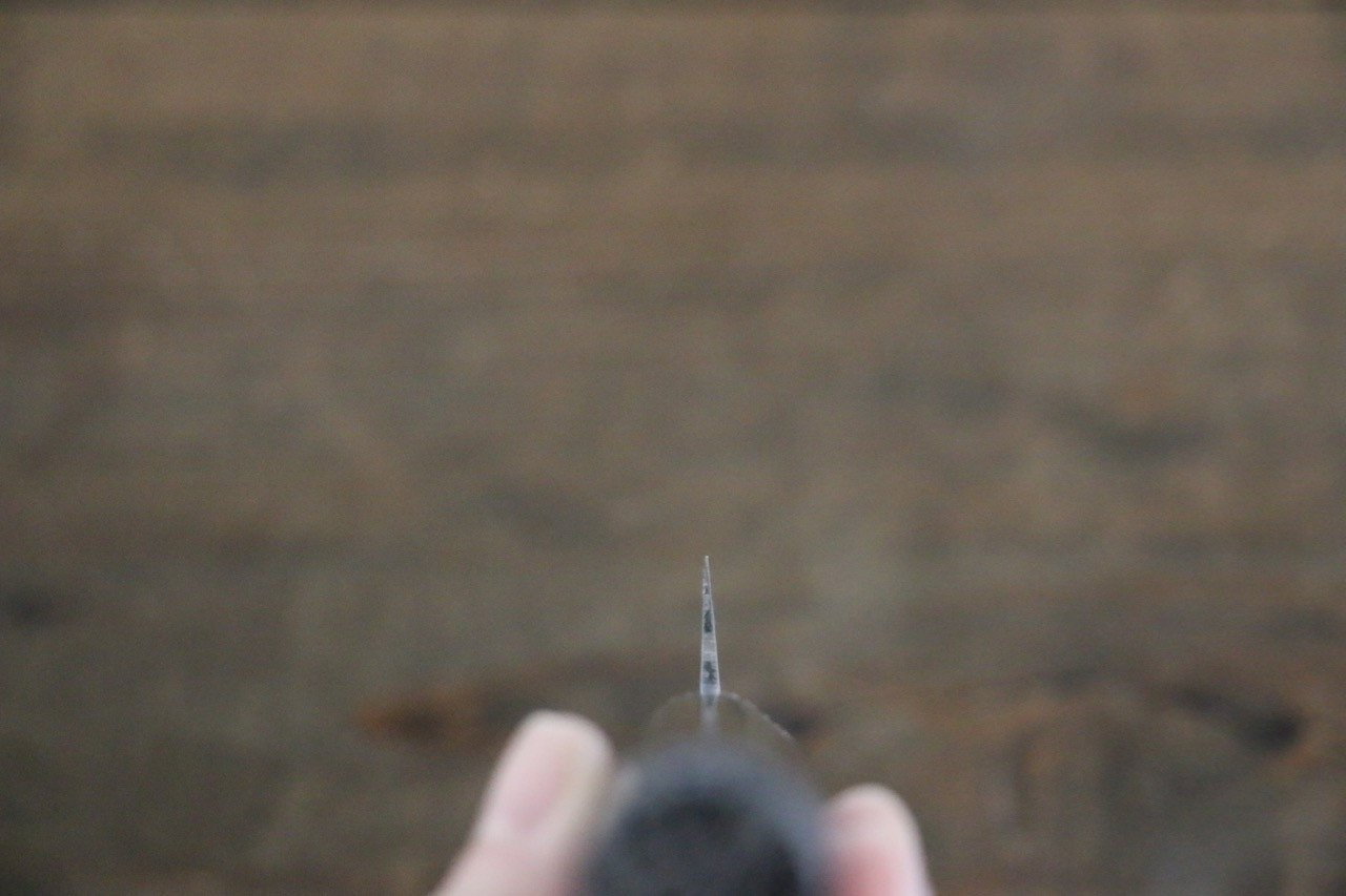 堺 孝行 VG10 33層大馬士革紋 鎚目 多用途小刀 150mm 銀漆塗握把 附刀鞘 - 清助刃物