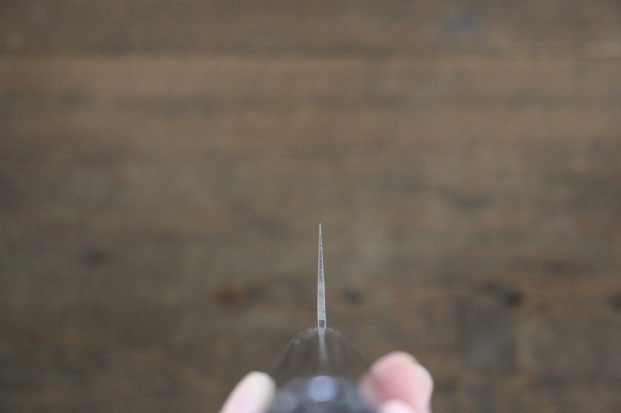 堺 孝行 VG10 33層大馬士革紋 鎚目 牛刀 210mm 銀漆塗握把 附刀鞘 - 清助刃物